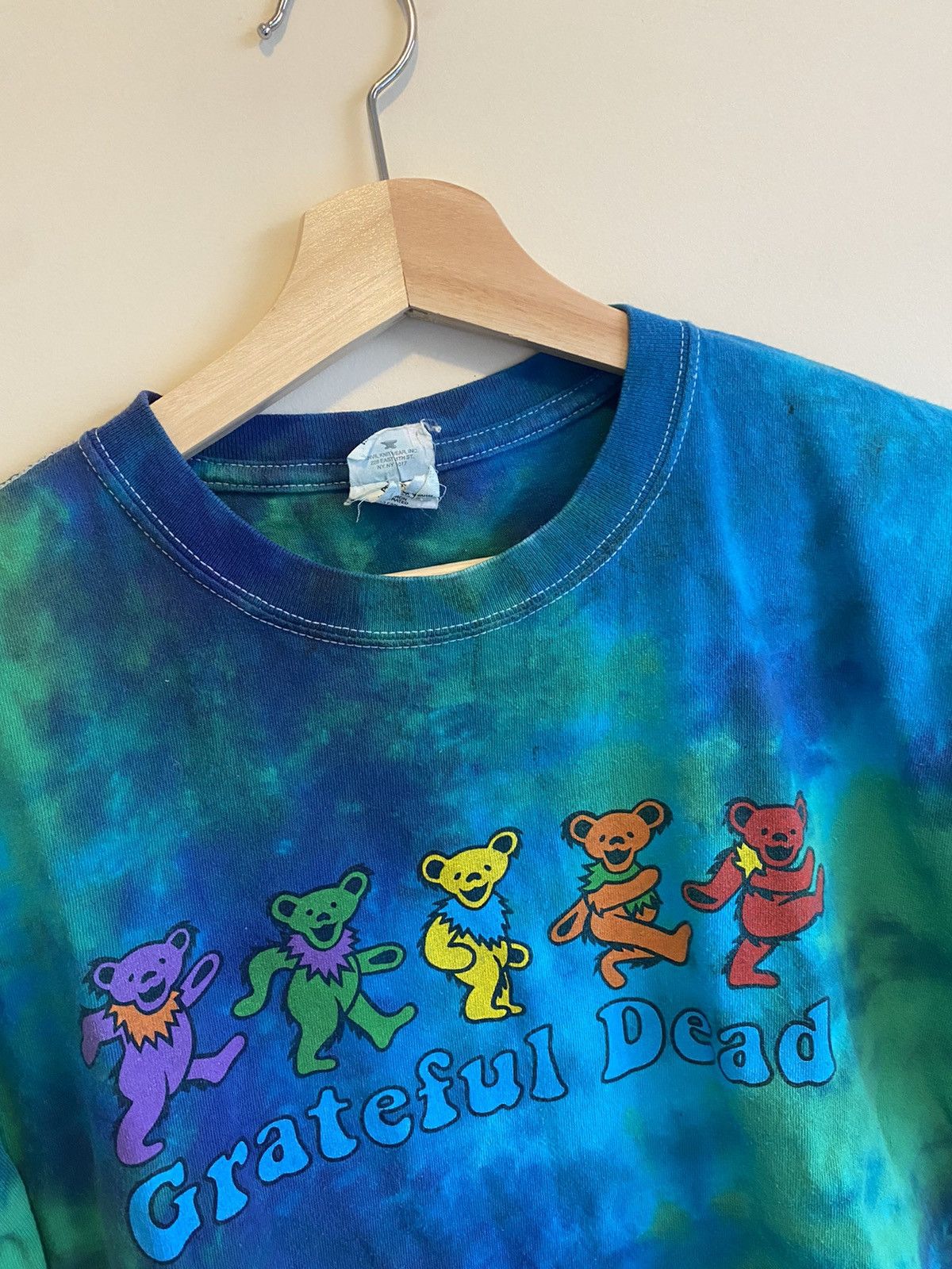 Band Tees × Grateful Dead × Vintage Grateful Dead Y2K Bears Dancing Tie Dye Blue Liquid Garcia Size US M / EU 48-50 / 2 - 6 Thumbnail