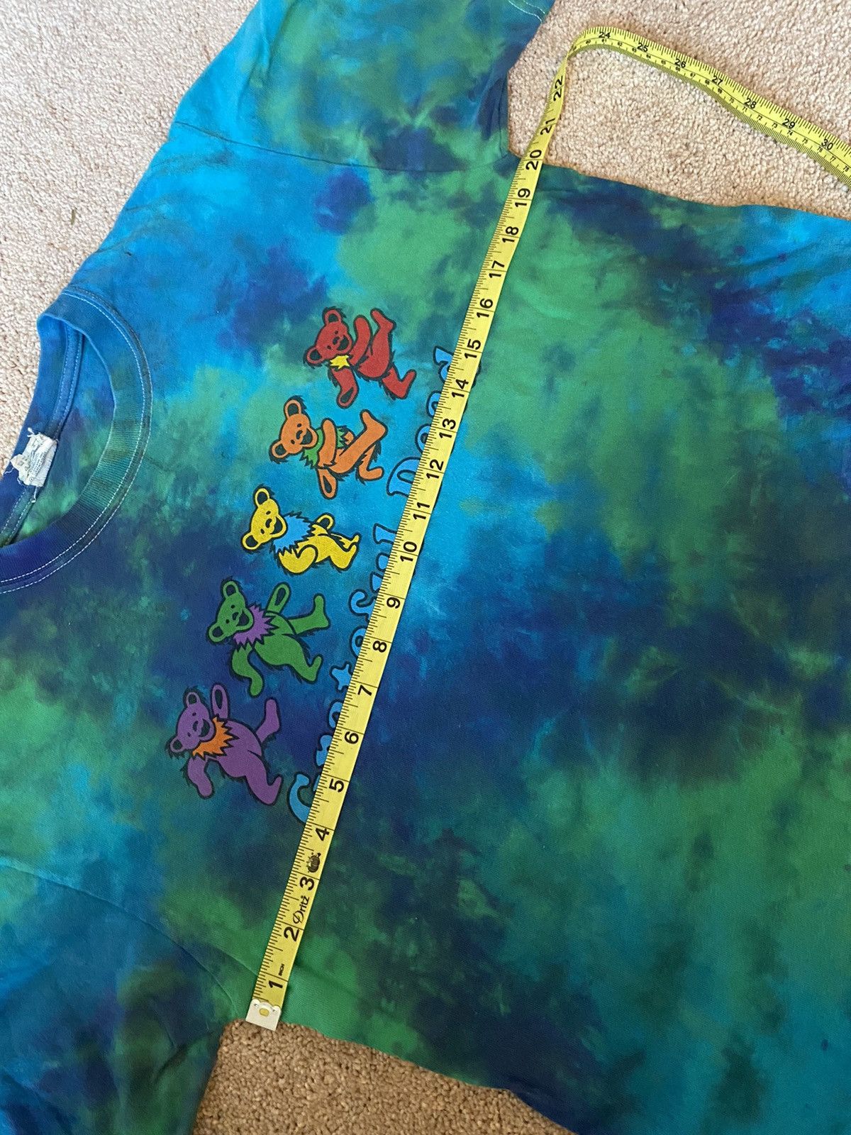 Band Tees × Grateful Dead × Vintage Grateful Dead Y2K Bears Dancing Tie Dye Blue Liquid Garcia Size US M / EU 48-50 / 2 - 11 Thumbnail
