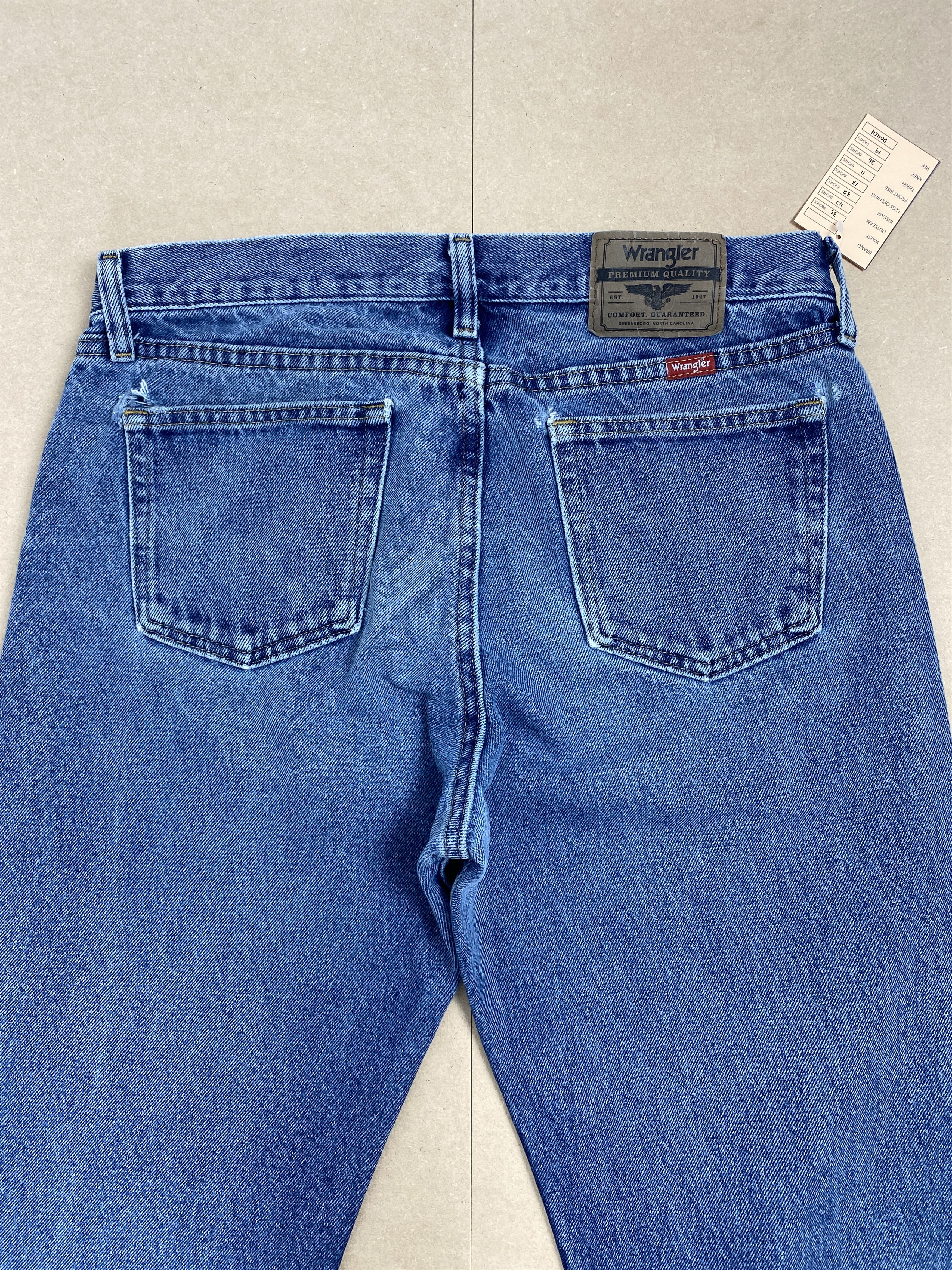 Vintage Vintage Wrangler Distressed Straight Cut Blue Jeans Size US 33 - 6 Thumbnail