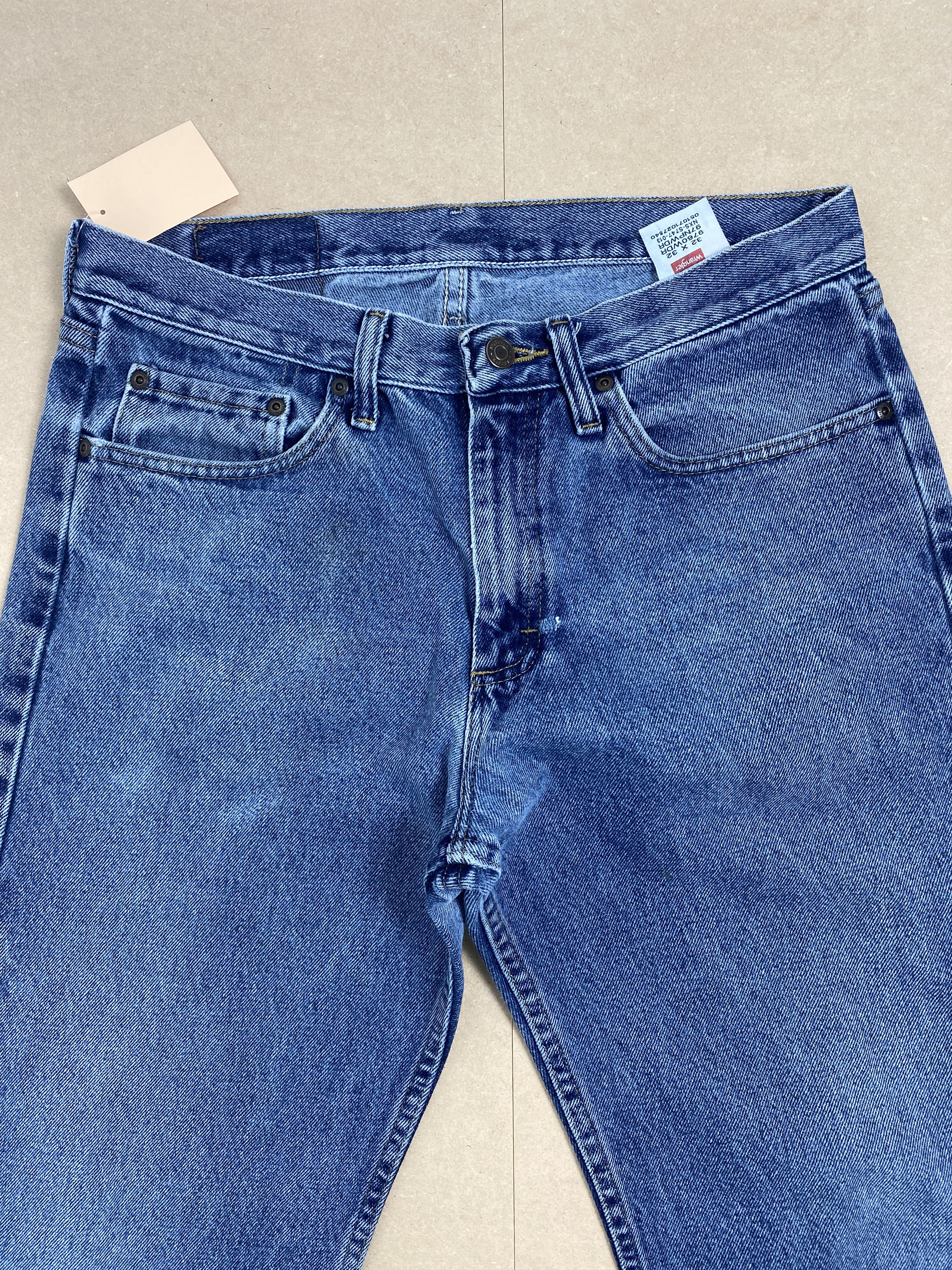 Vintage Vintage Wrangler Distressed Straight Cut Blue Jeans Size US 33 - 2 Thumbnail
