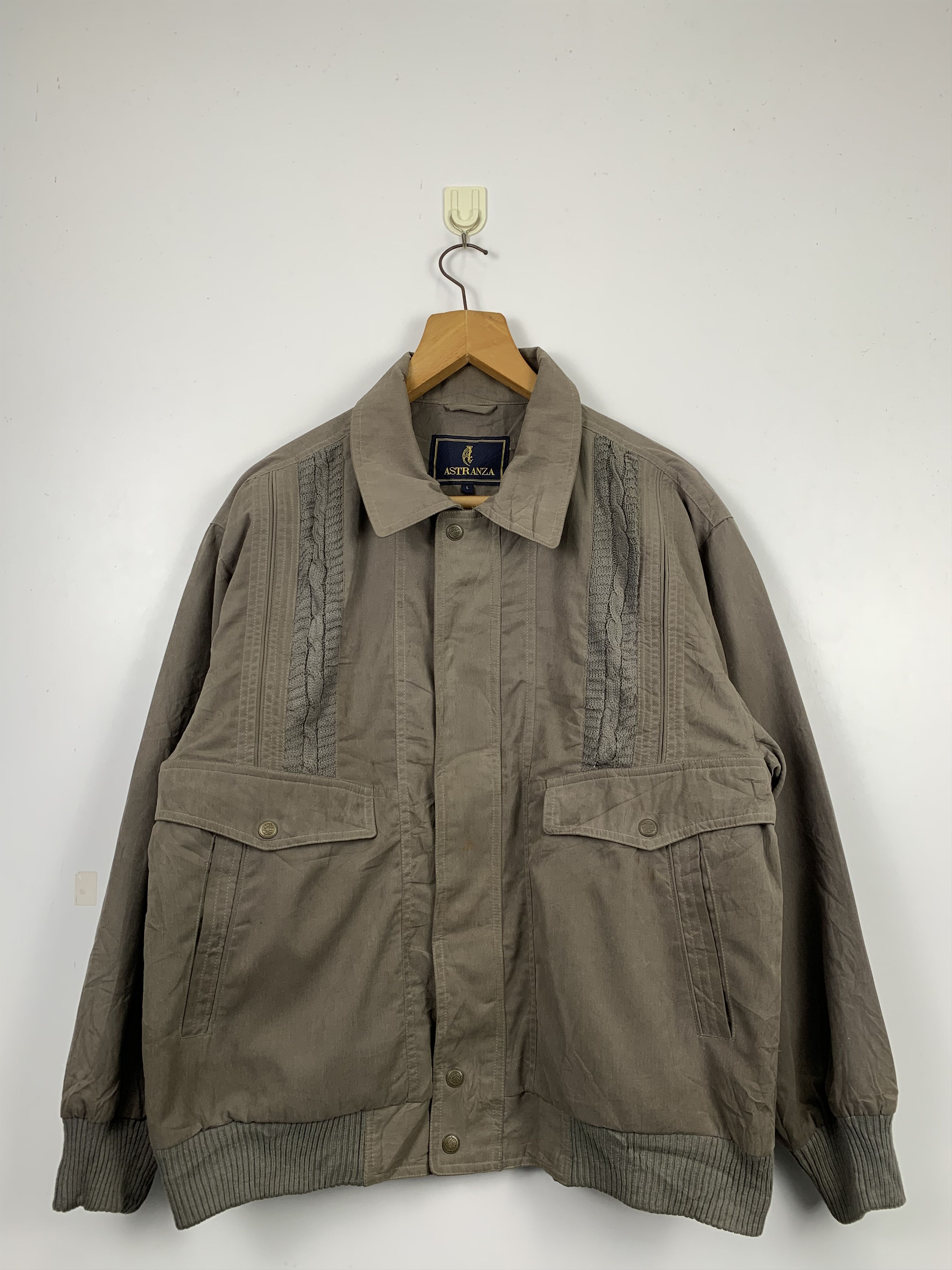 image of Vintage Astranza Multipocket Zip Up Jacket in Brown, Men's (Size Medium)