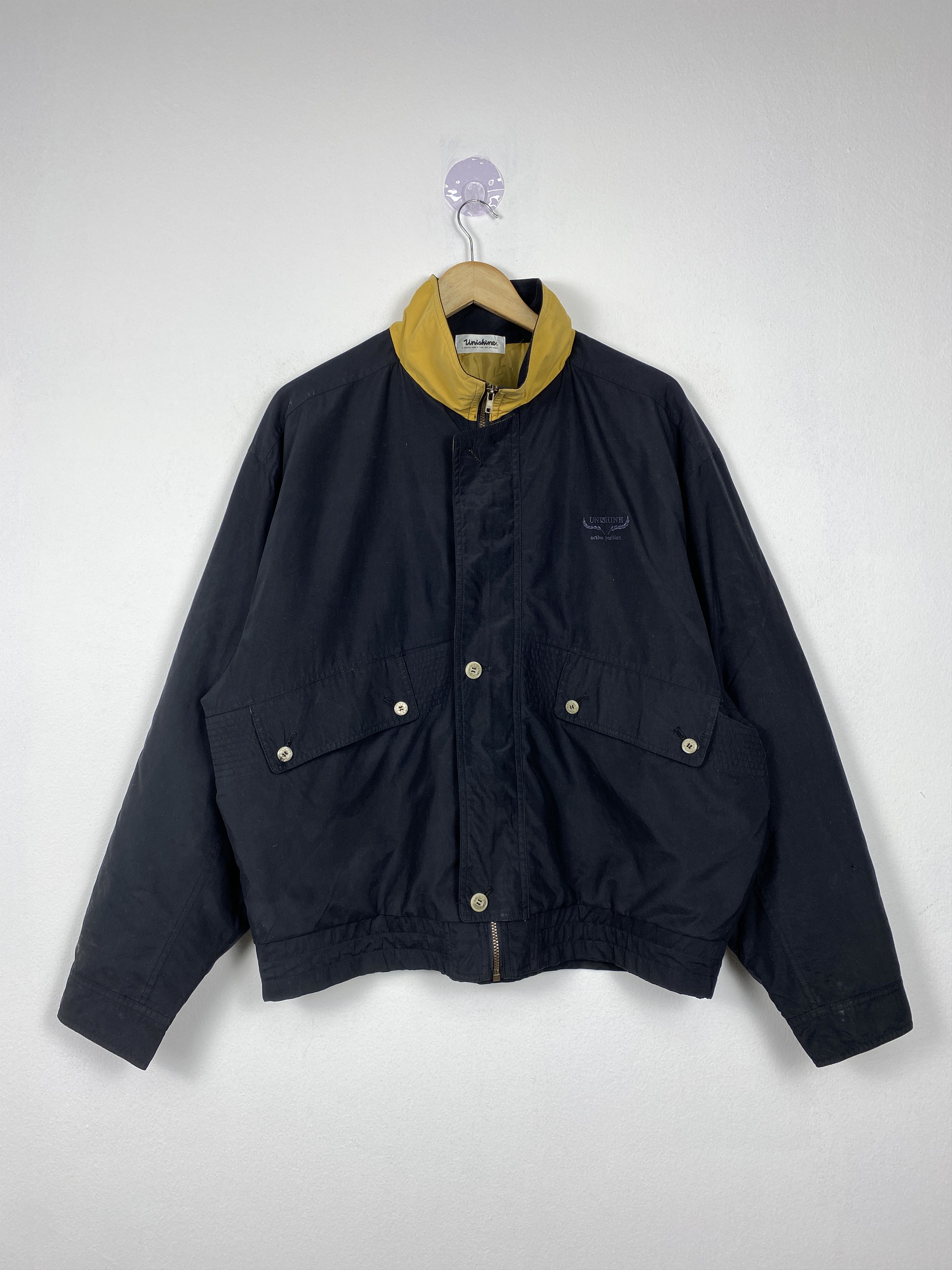 Japanese Brand Vintage Unishine Quilted Lining Zip Up Jacket J1146 Size US XL / EU 56 / 4 - 1 Thumbnail