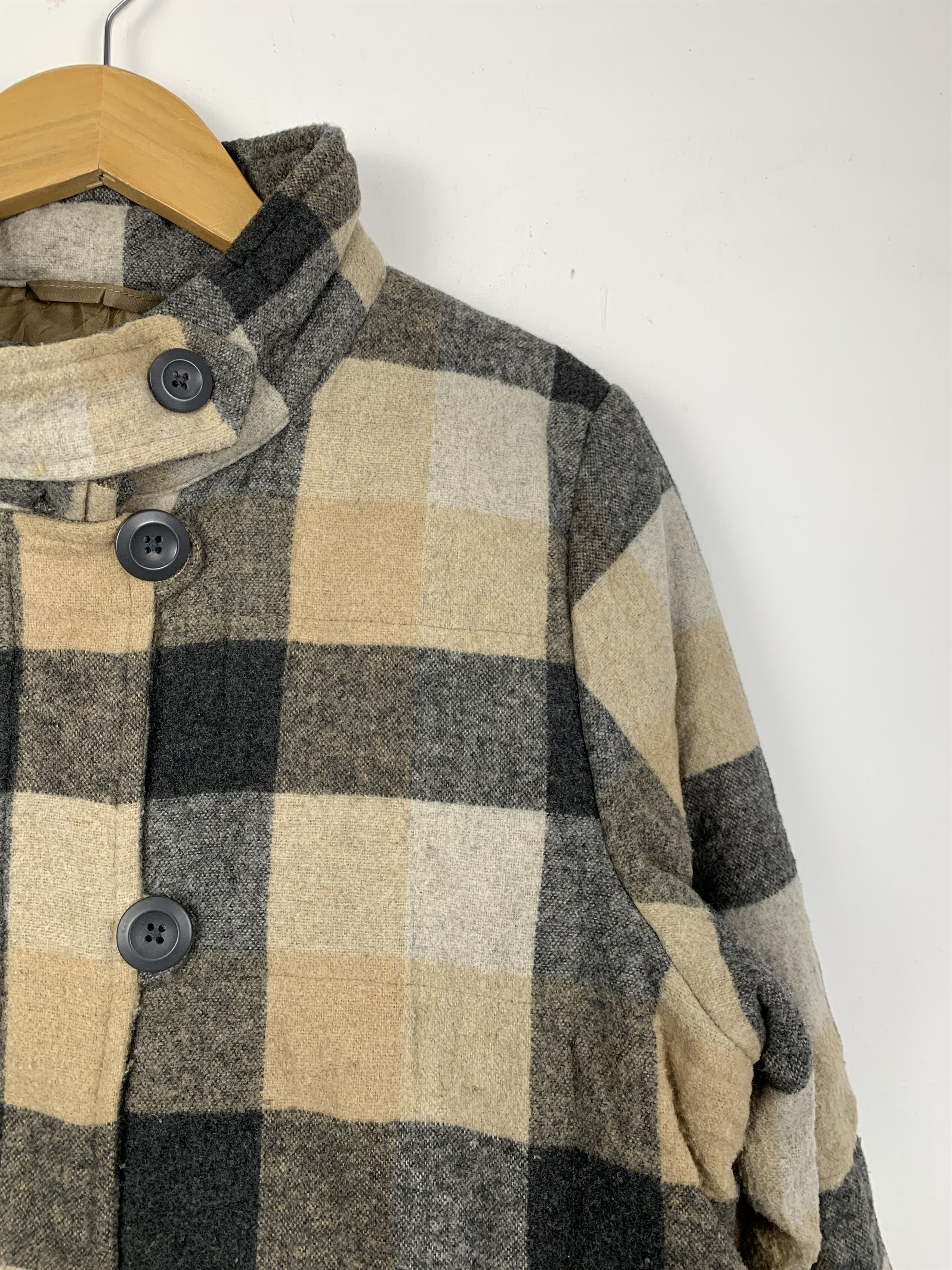 Uniqlo Vintage UNIQLO Checkered Jacket Wool J0706 Size US S / EU 44-46 / 1 - 4 Thumbnail