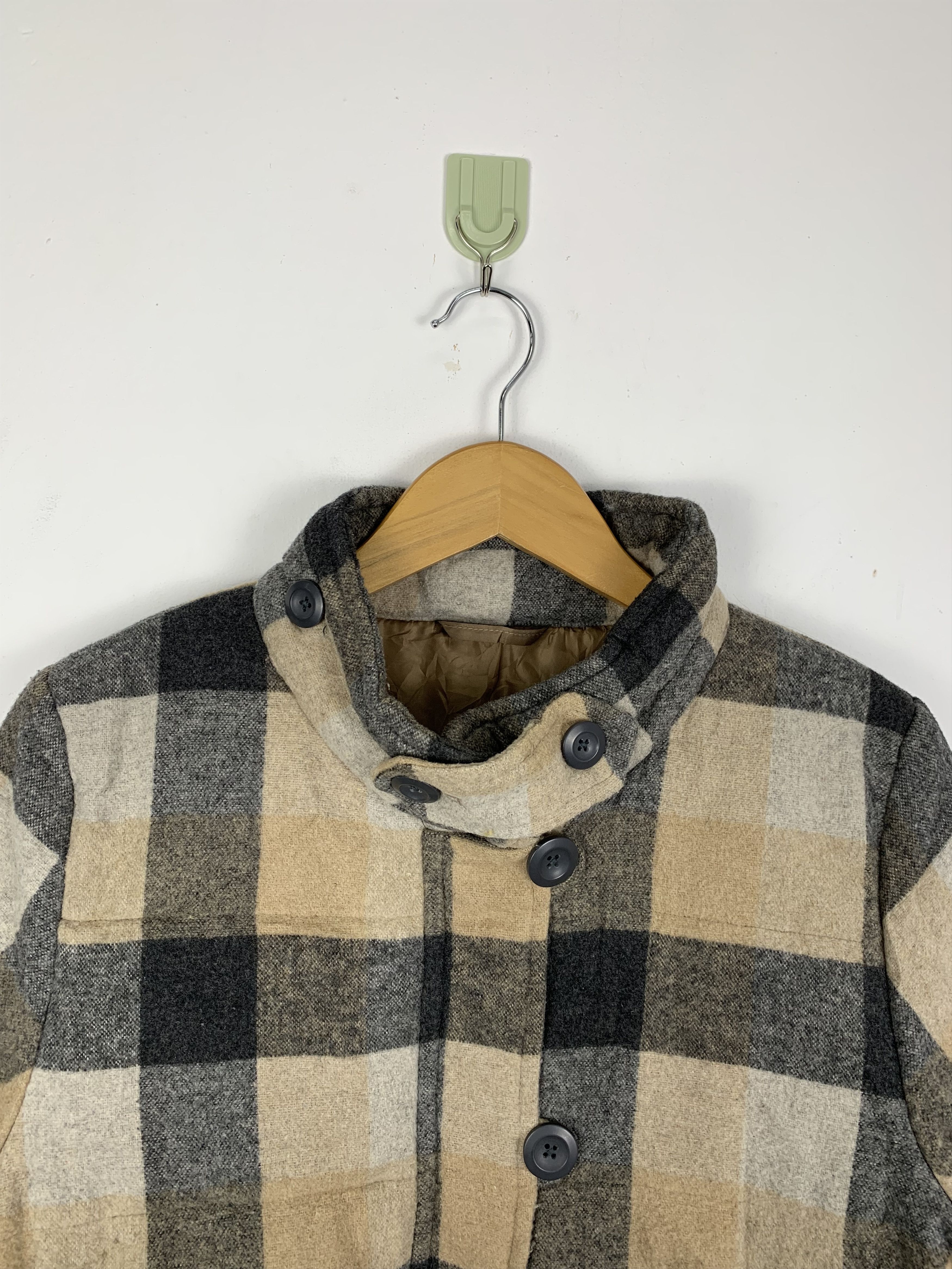Uniqlo Vintage UNIQLO Checkered Jacket Wool J0706 Size US S / EU 44-46 / 1 - 2 Thumbnail