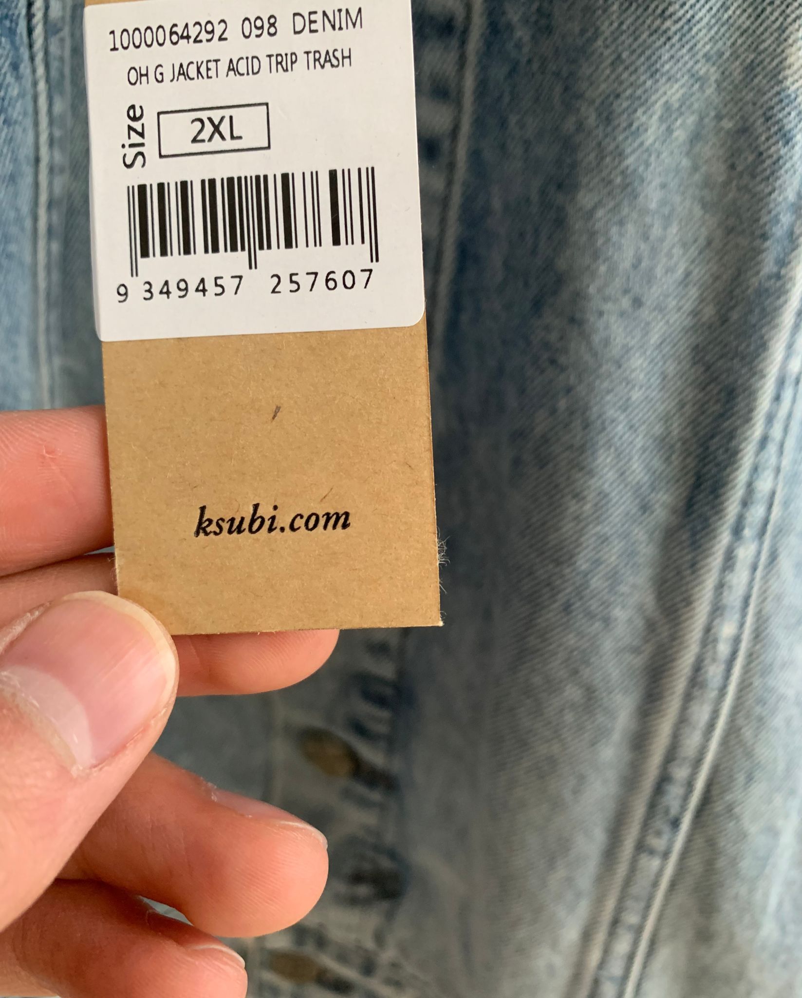 Ksubi Distressed Denim Jacket in Light Blue Size US XXL / EU 58 / 5 - 9 Thumbnail