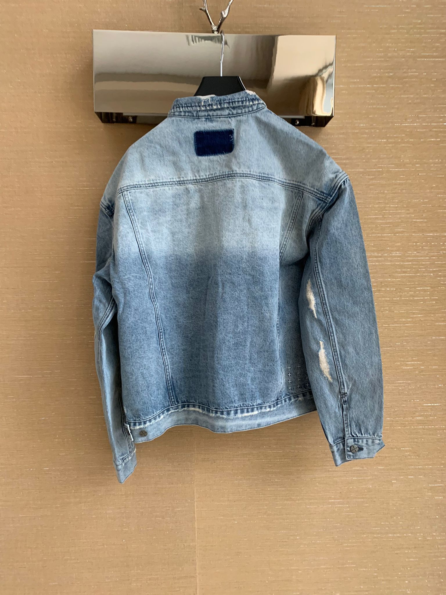 Ksubi Distressed Denim Jacket in Light Blue Size US XXL / EU 58 / 5 - 10 Thumbnail