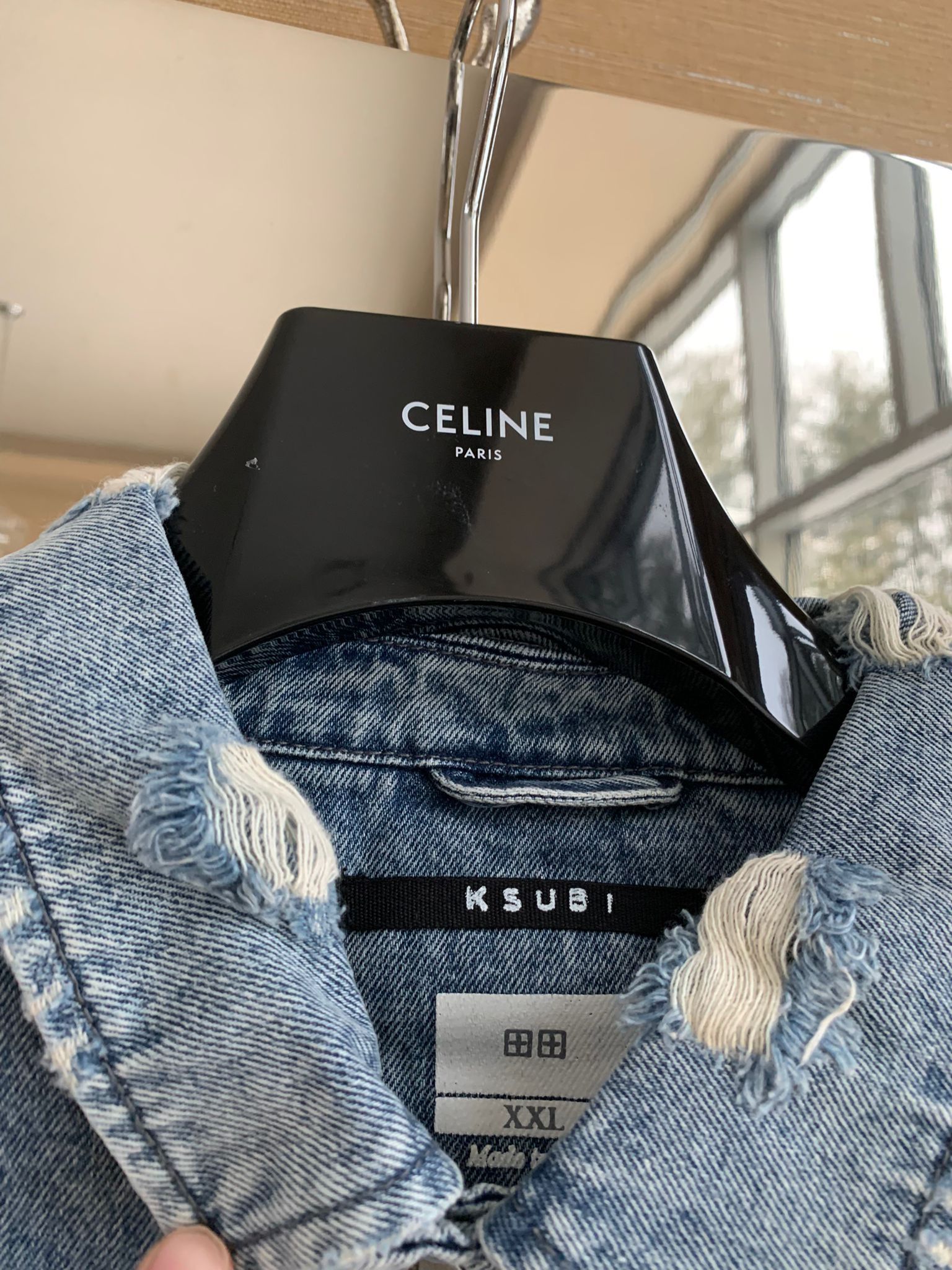 Ksubi Distressed Denim Jacket in Light Blue Size US XXL / EU 58 / 5 - 2 Thumbnail