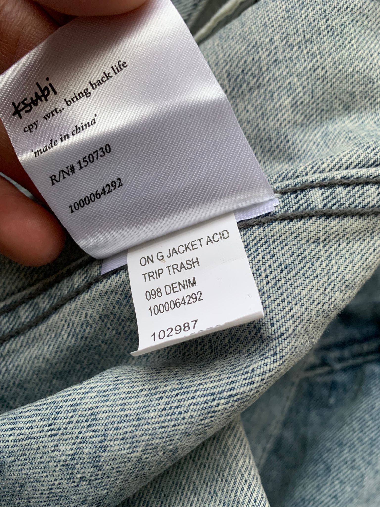 Ksubi Distressed Denim Jacket in Light Blue Size US XXL / EU 58 / 5 - 15 Thumbnail