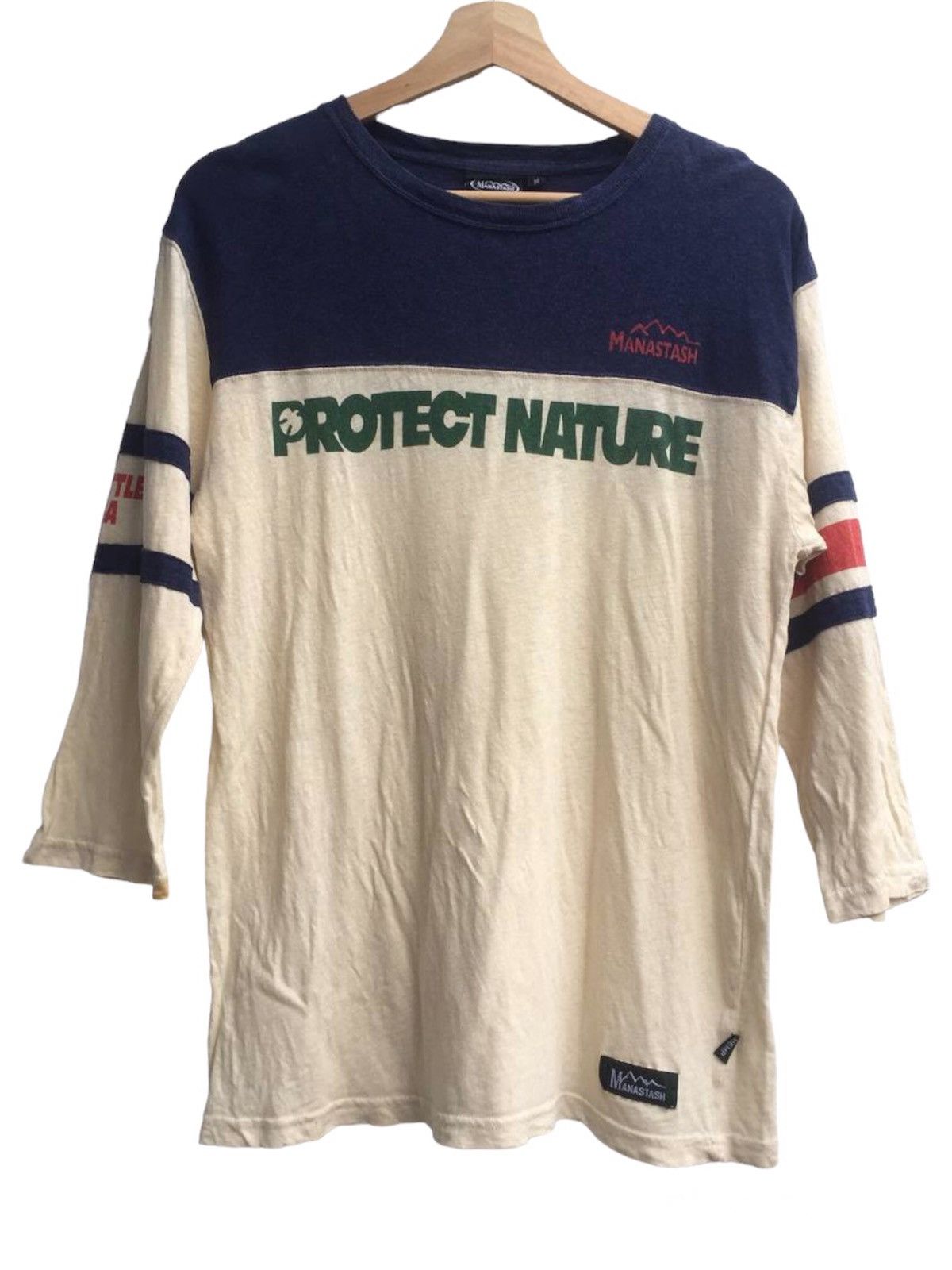 Manastash × Vintage Vintage Manastash Project Nature Cotton Hemp T Shirt Size US M / EU 48-50 / 2 - 1 Thumbnail
