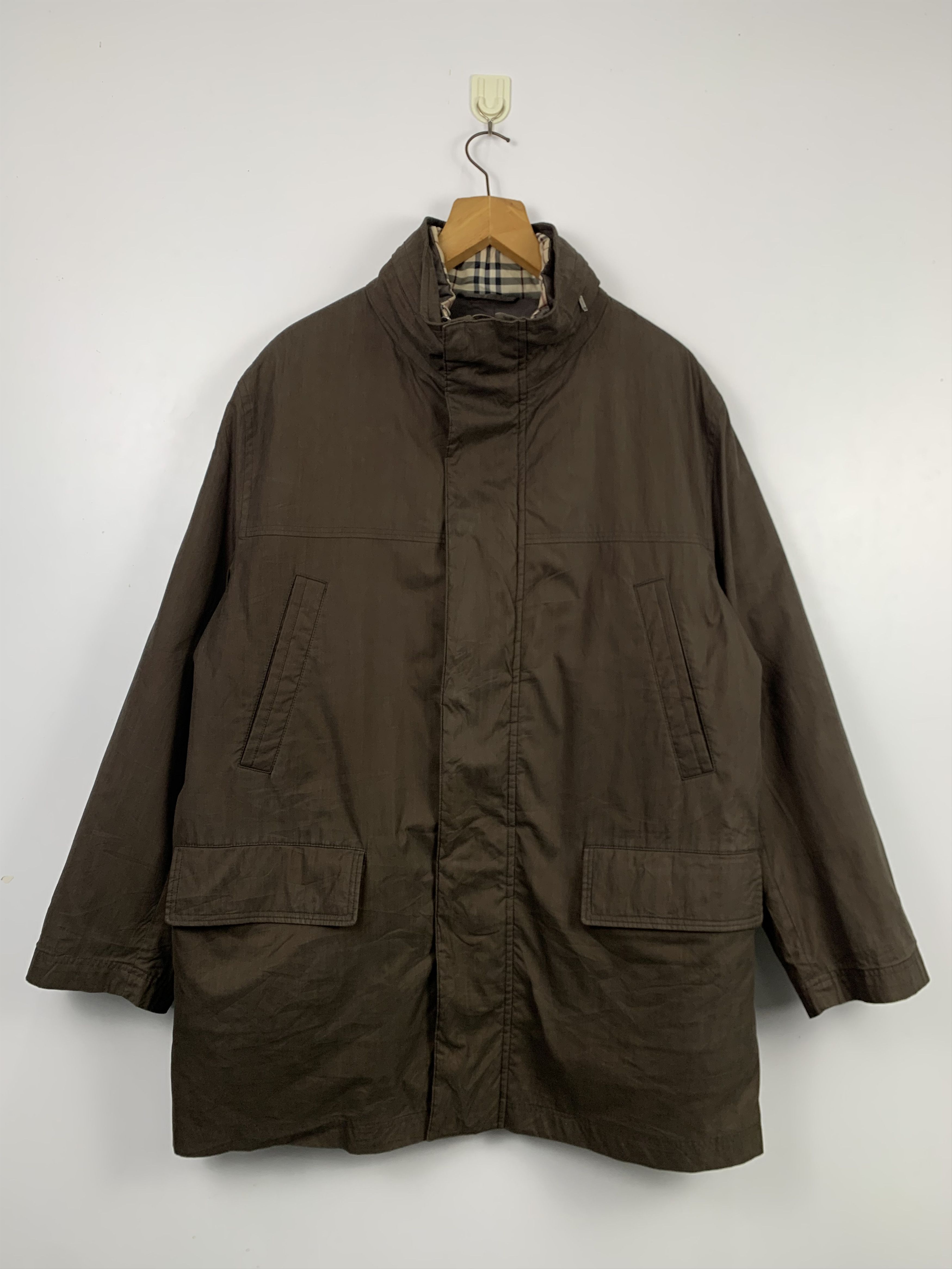 image of Vintage Burberry Parkas in Brown, Men's (Size Medium)