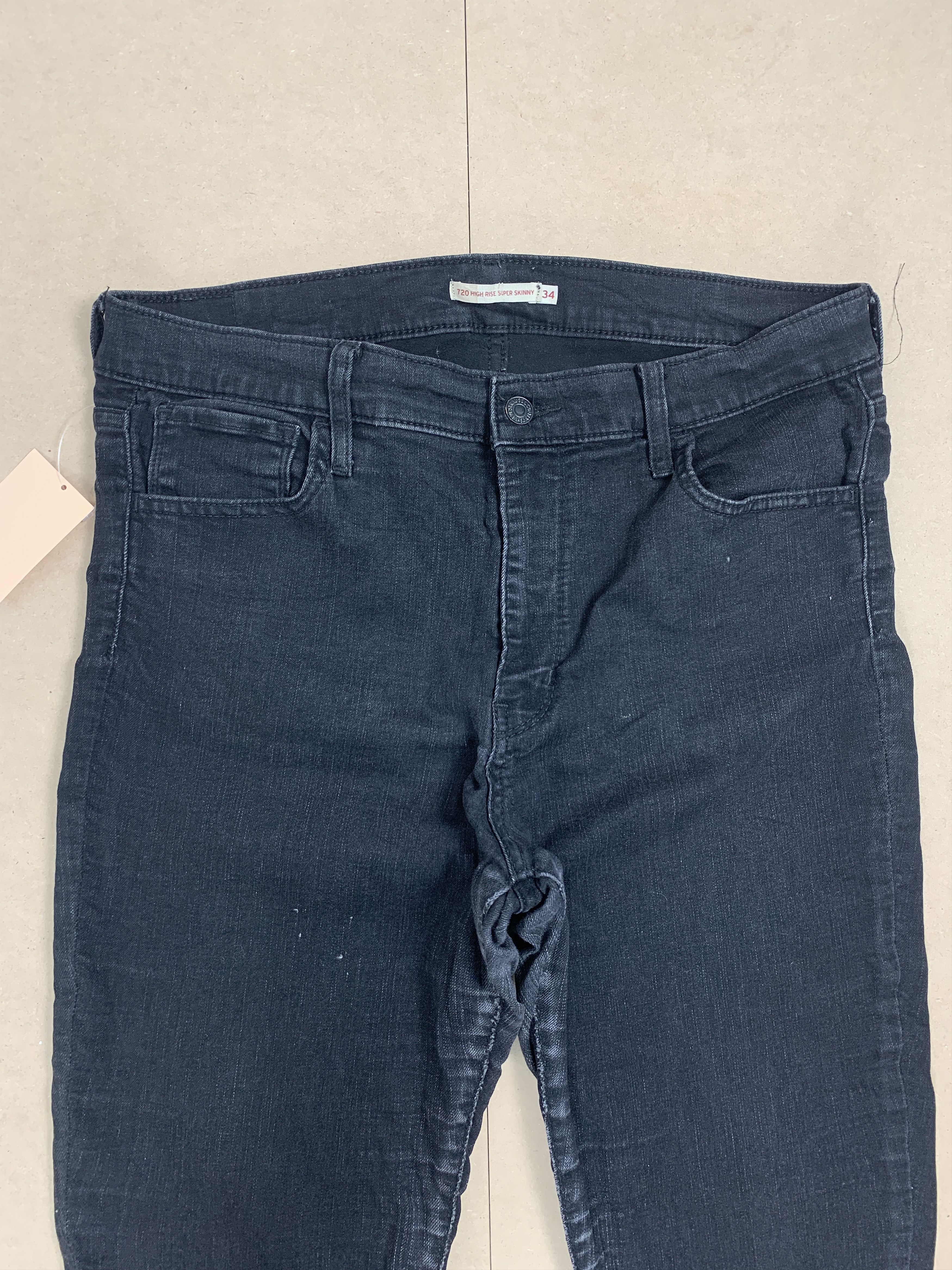 Levi's Vintage LEVI'S 720 High Rise Super Skinny Black Jeans Size US 34 / EU 50 - 2 Thumbnail