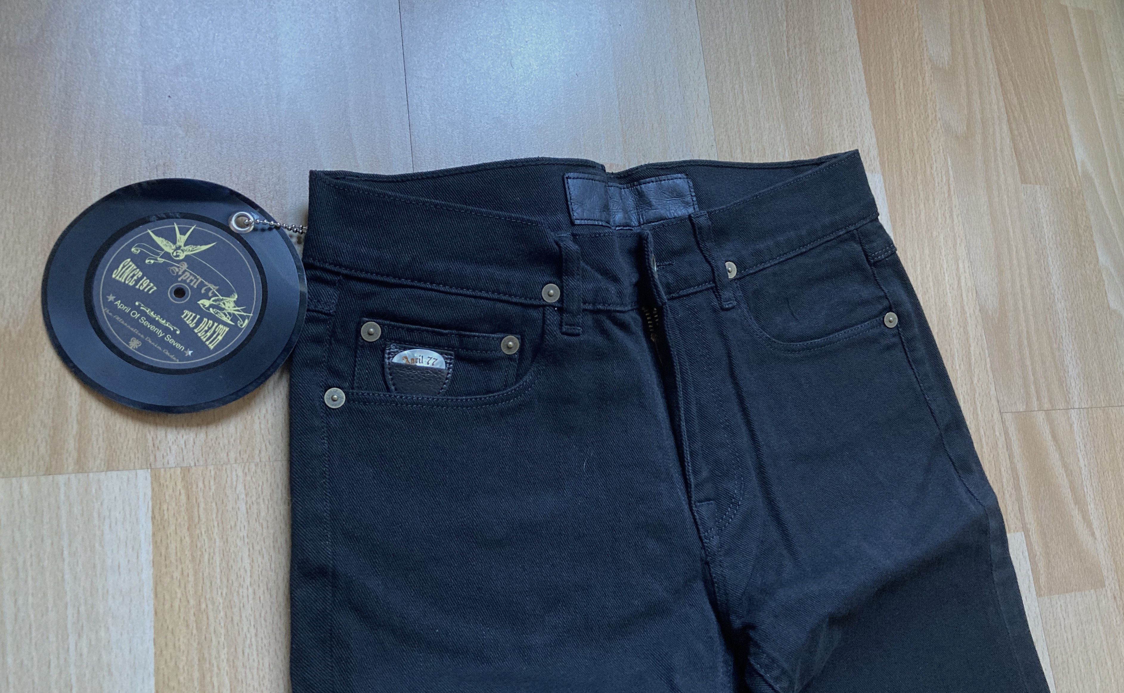 image of April 77 Nos Joey Hi Standard Indie Black Skinny Jeans Celine, Men's (Size 27)