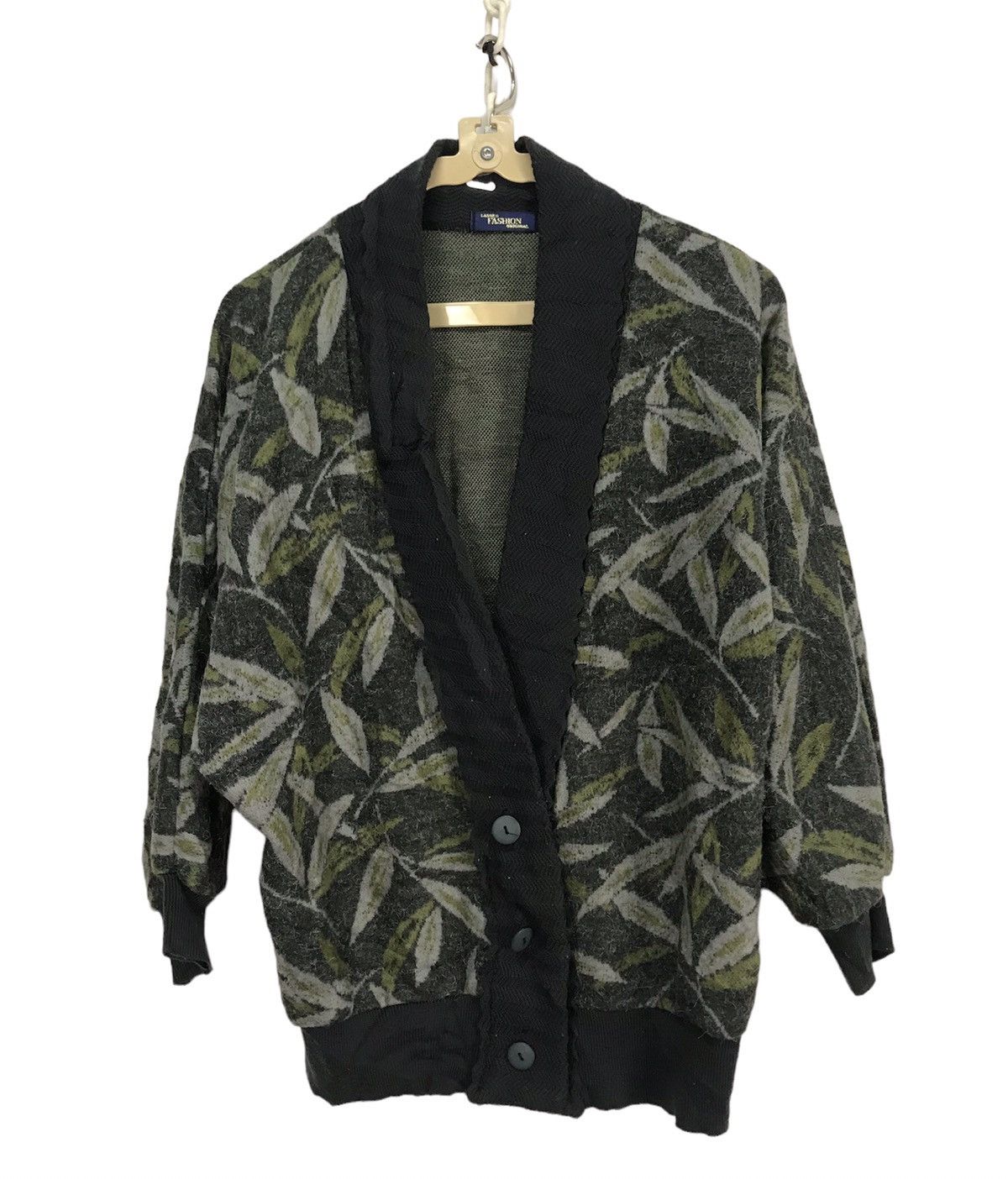 Japanese Brand × Other × Vintage Vintage wool printed cardigan by ladies fashion Size L / US 10 / IT 46 - 1 Thumbnail