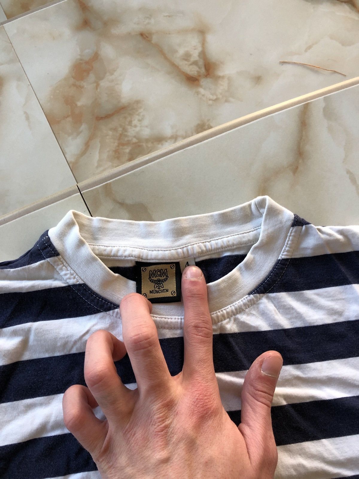 MCM × Vintage Vintage MCM Stripe Tee Size US M / EU 48-50 / 2 - 5 Thumbnail