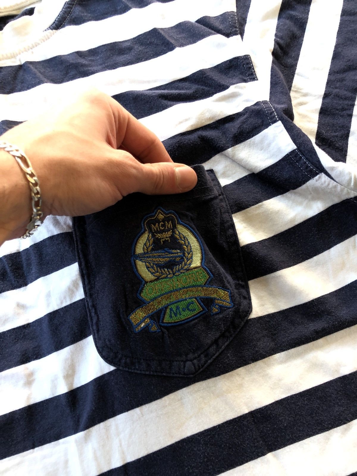 MCM × Vintage Vintage MCM Stripe Tee Size US M / EU 48-50 / 2 - 4 Thumbnail