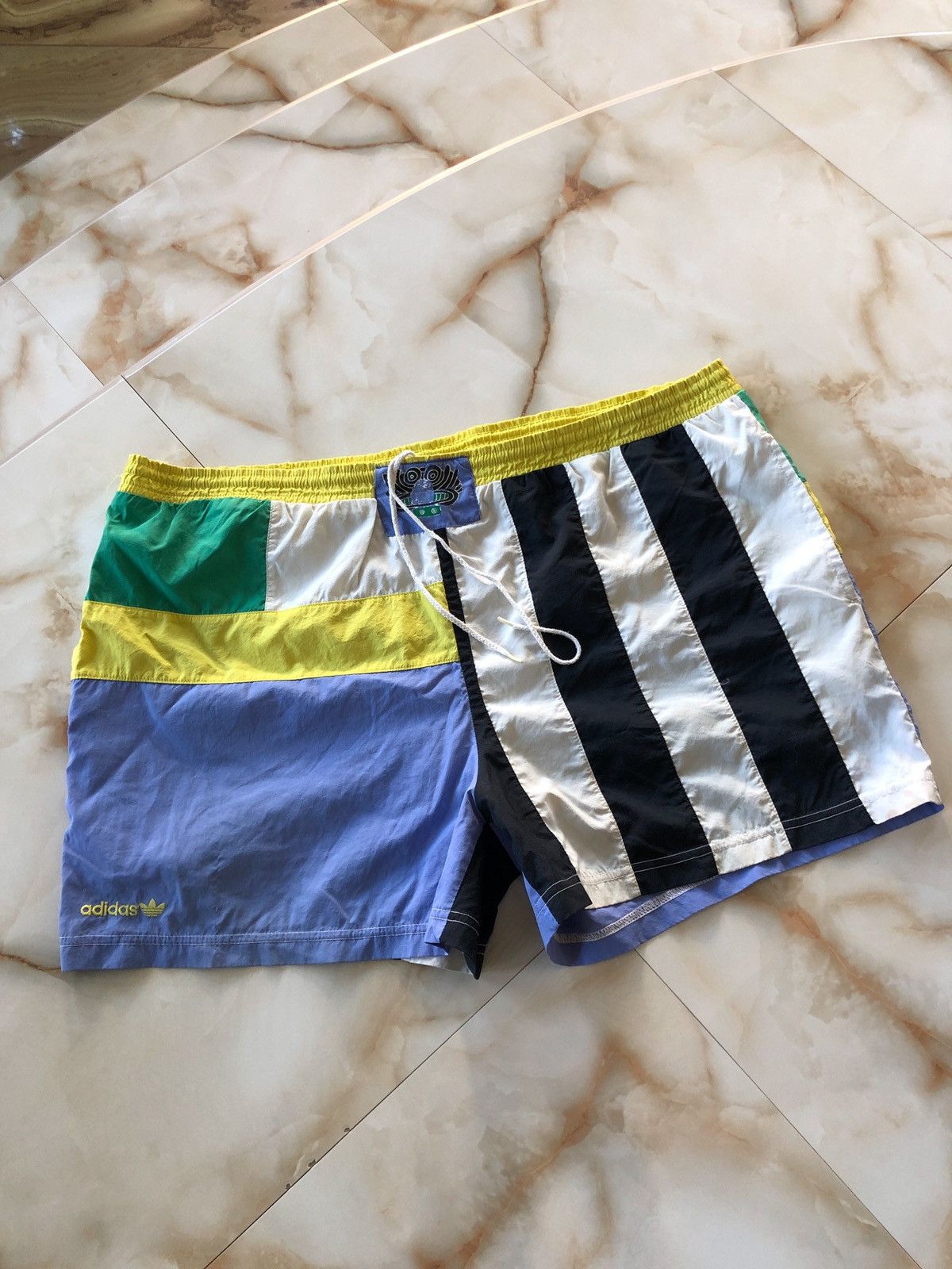 Adidas × Vintage 90s Vintage Adidas Nylon Shorts Size US 36 / EU 52 - 3 Thumbnail