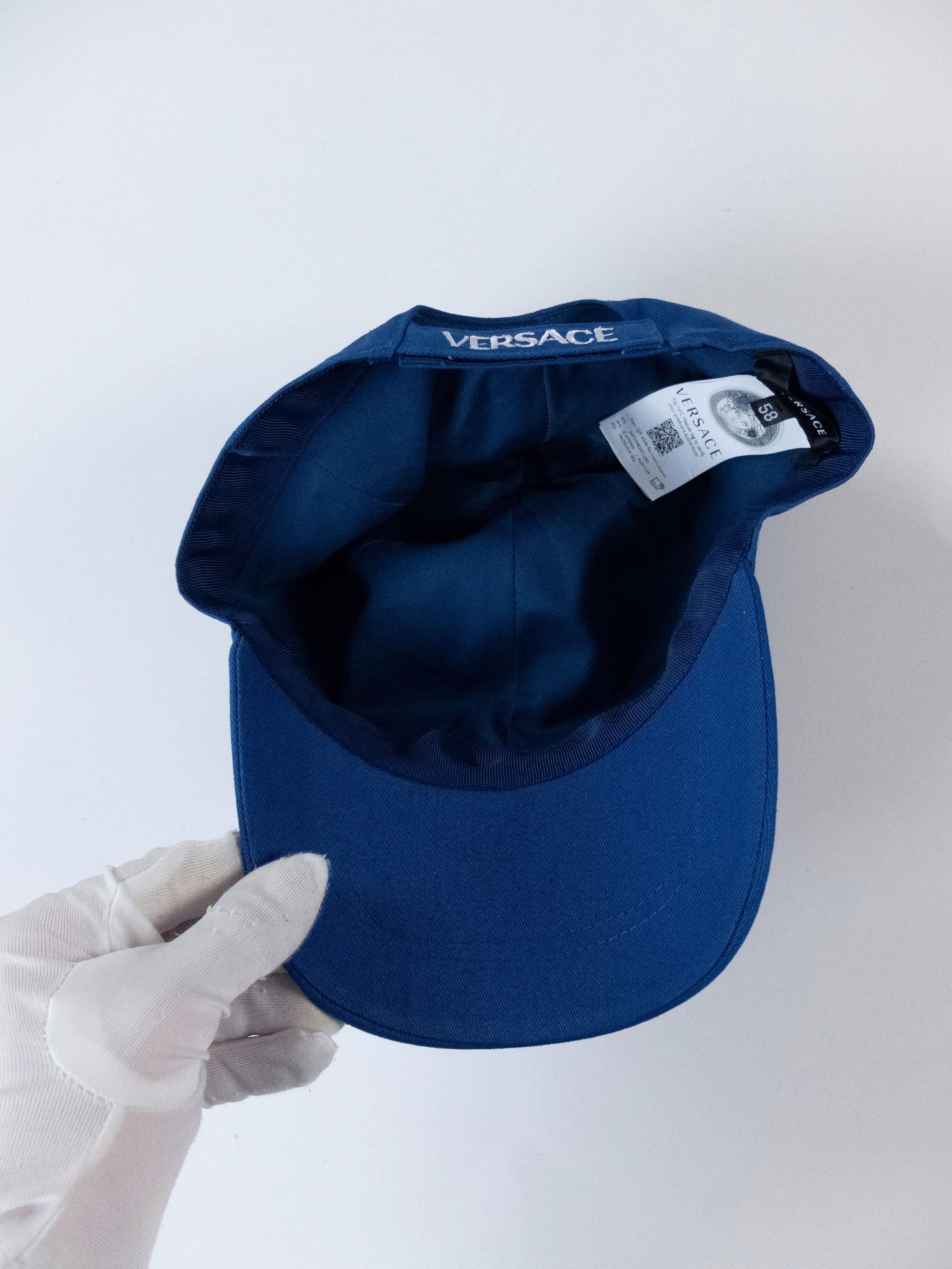 Versace VERSACE blue Gianni logo cotton baseball cap hat 58 Medium Size ONE SIZE - 5 Thumbnail