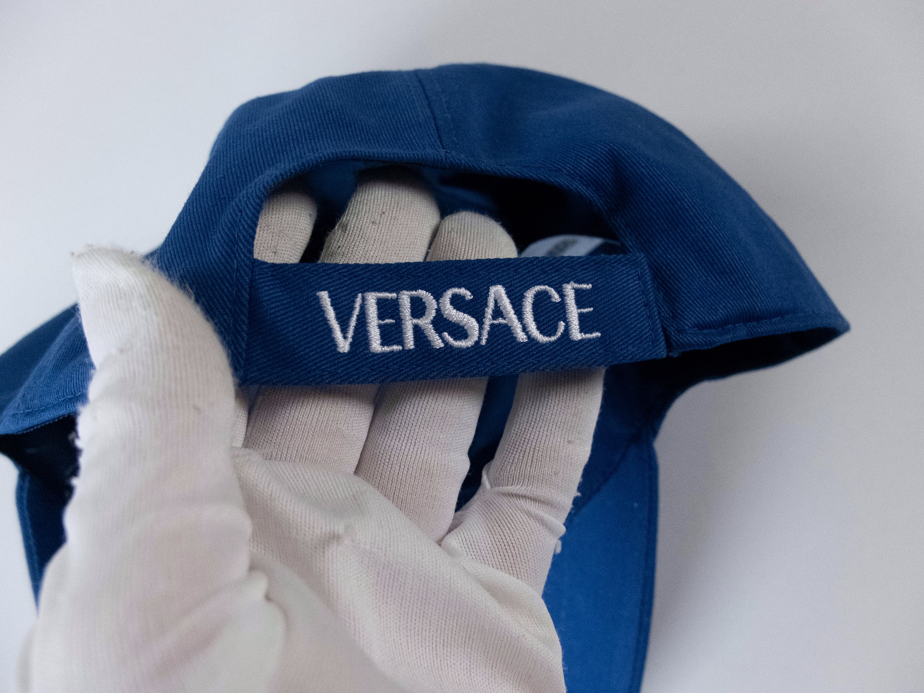 Versace VERSACE blue Gianni logo cotton baseball cap hat 58 Medium Size ONE SIZE - 4 Thumbnail