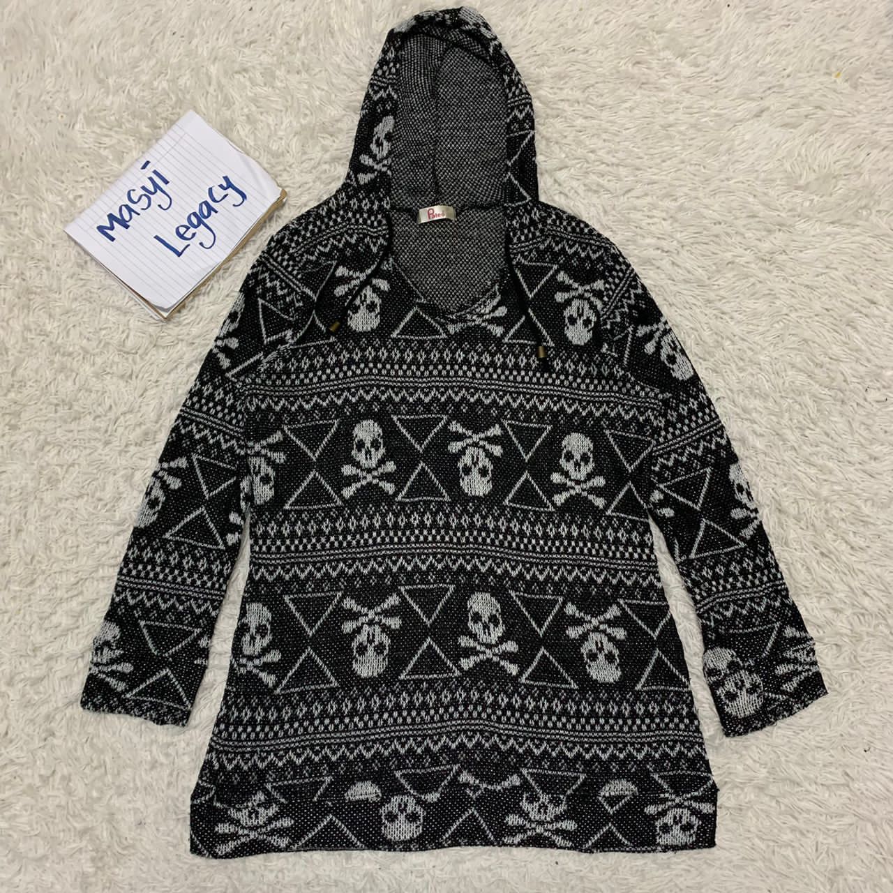 Japanese Brand Paleo2 skulls design hoodie Size S / US 4 / IT 40 - 1 Thumbnail