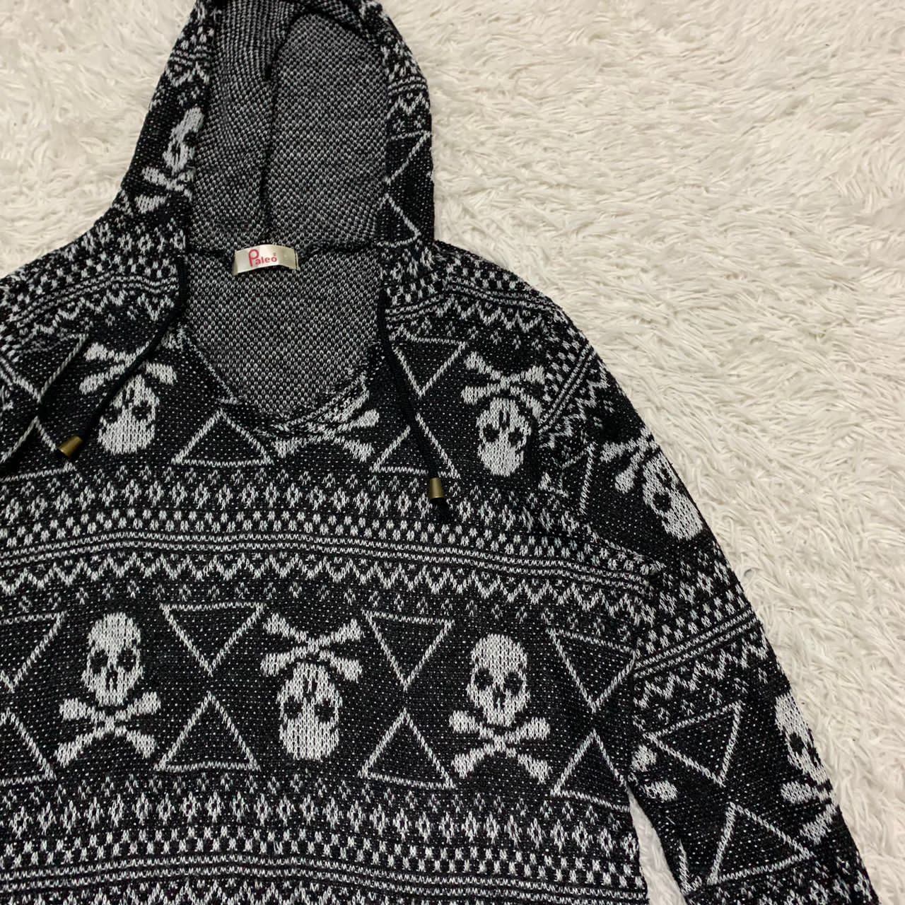 Japanese Brand Paleo2 skulls design hoodie Size S / US 4 / IT 40 - 3 Thumbnail