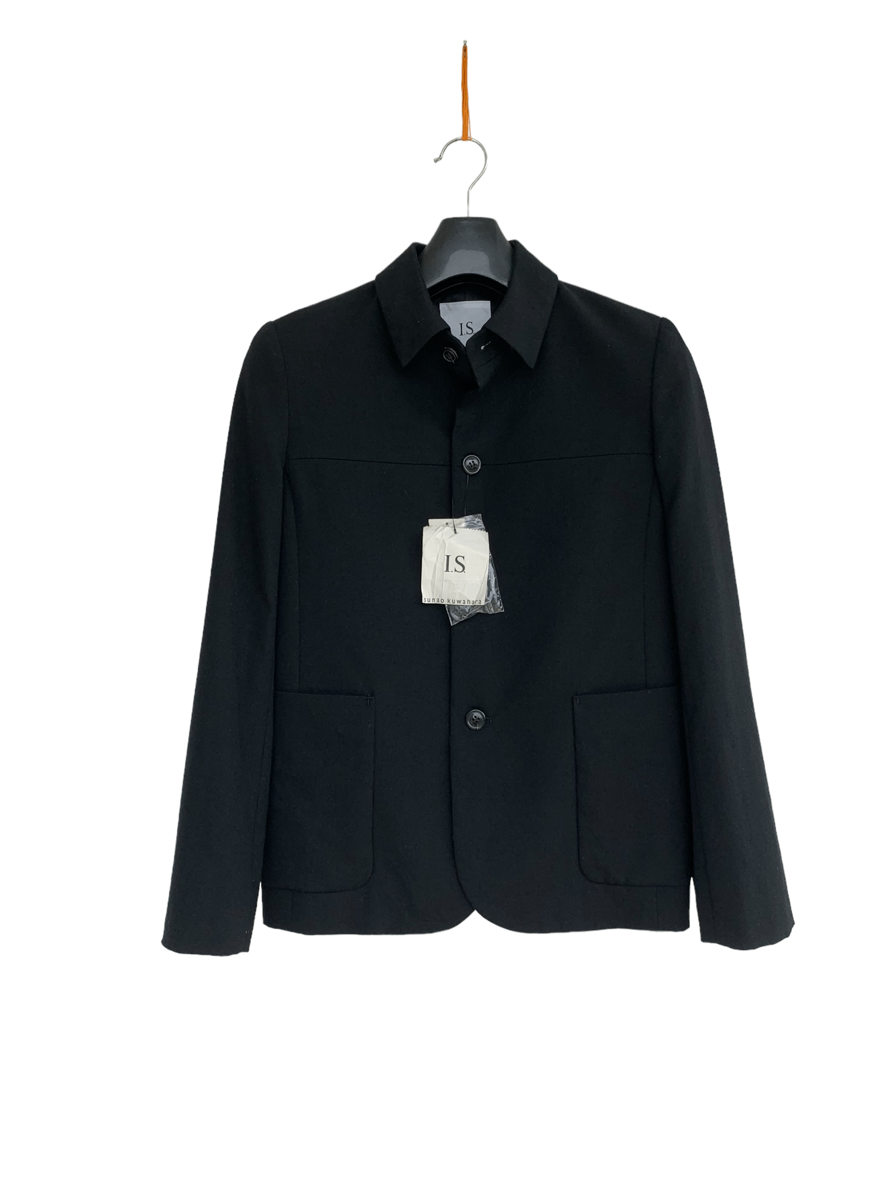 image of Vintage Issey Miyake I.s. Sunao Kuwahara Wool Blazer Jacket in Black, Men's (Size Small)