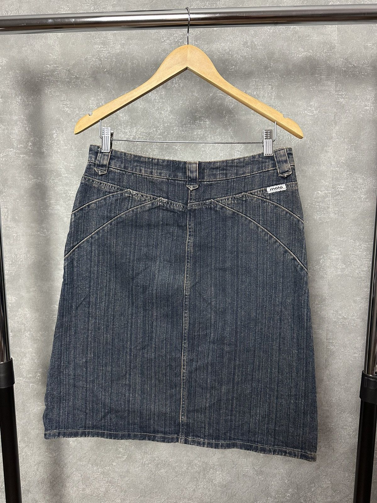 Japanese Brand × Vintage Vintage Blue Cotton Denim Skirt Size 34" / US 12 / IT 48 - 5 Thumbnail