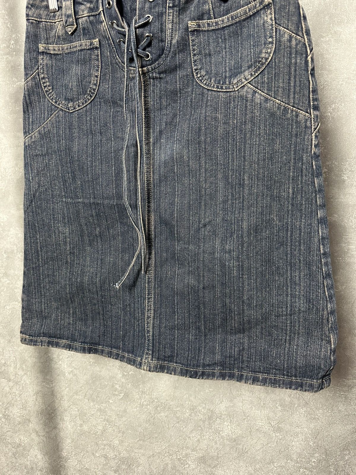 Japanese Brand × Vintage Vintage Blue Cotton Denim Skirt Size 34" / US 12 / IT 48 - 4 Thumbnail