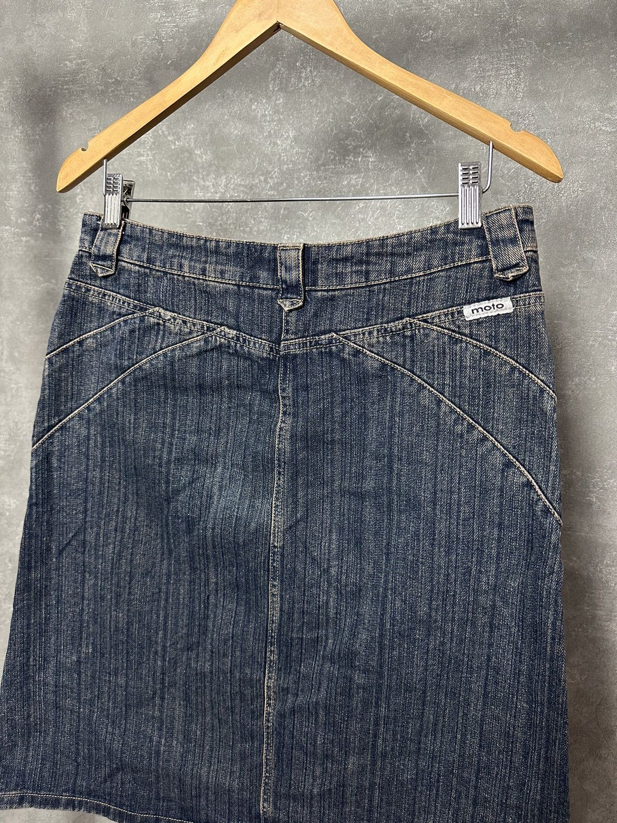 Japanese Brand × Vintage Vintage Blue Cotton Denim Skirt Size 34" / US 12 / IT 48 - 6 Thumbnail