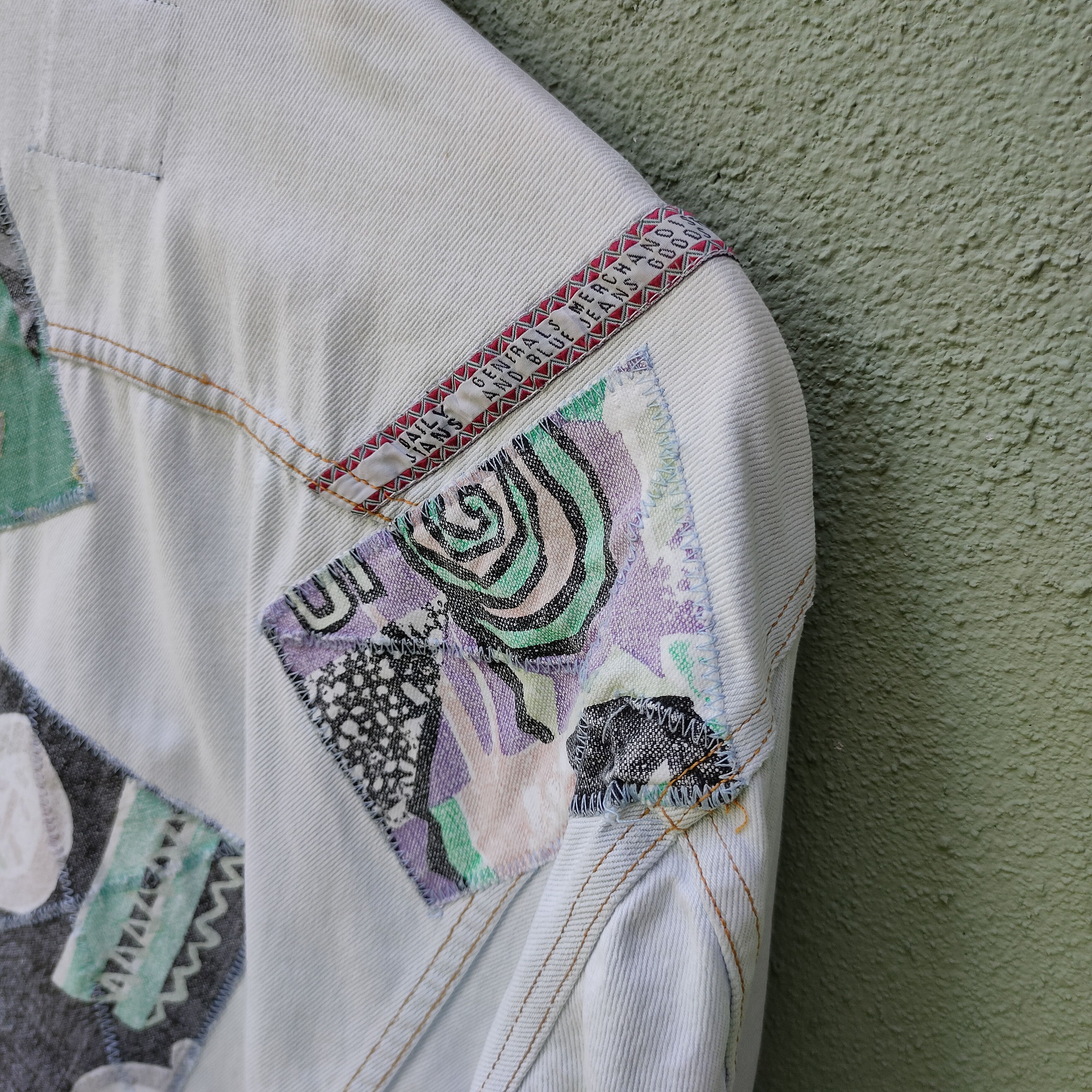 Vintage Vintage DAILY JEANS Patchwork Style Button Ups Rare Jacket Size US XL / EU 56 / 4 - 13 Thumbnail