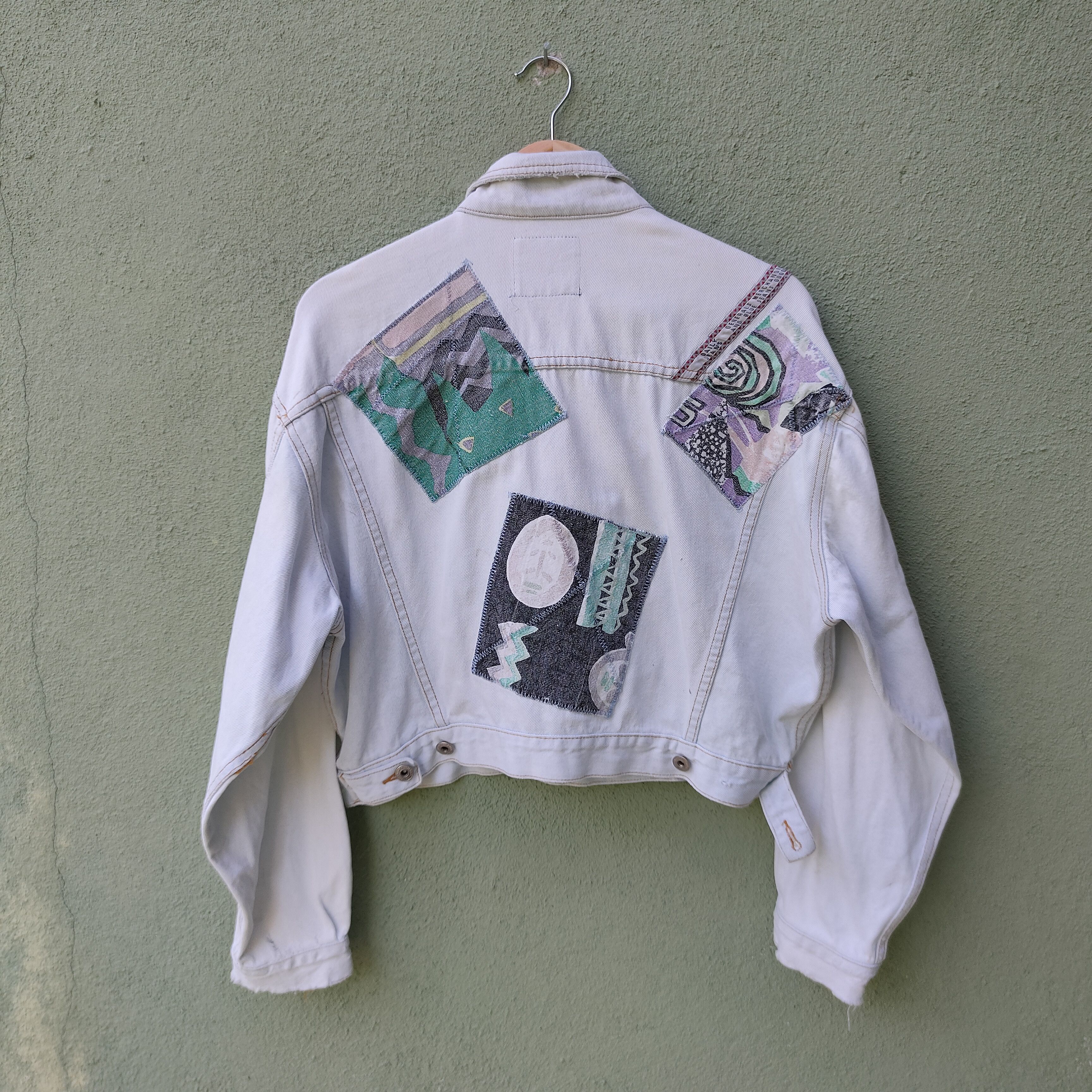 Vintage Vintage DAILY JEANS Patchwork Style Button Ups Rare Jacket Size US XL / EU 56 / 4 - 2 Thumbnail