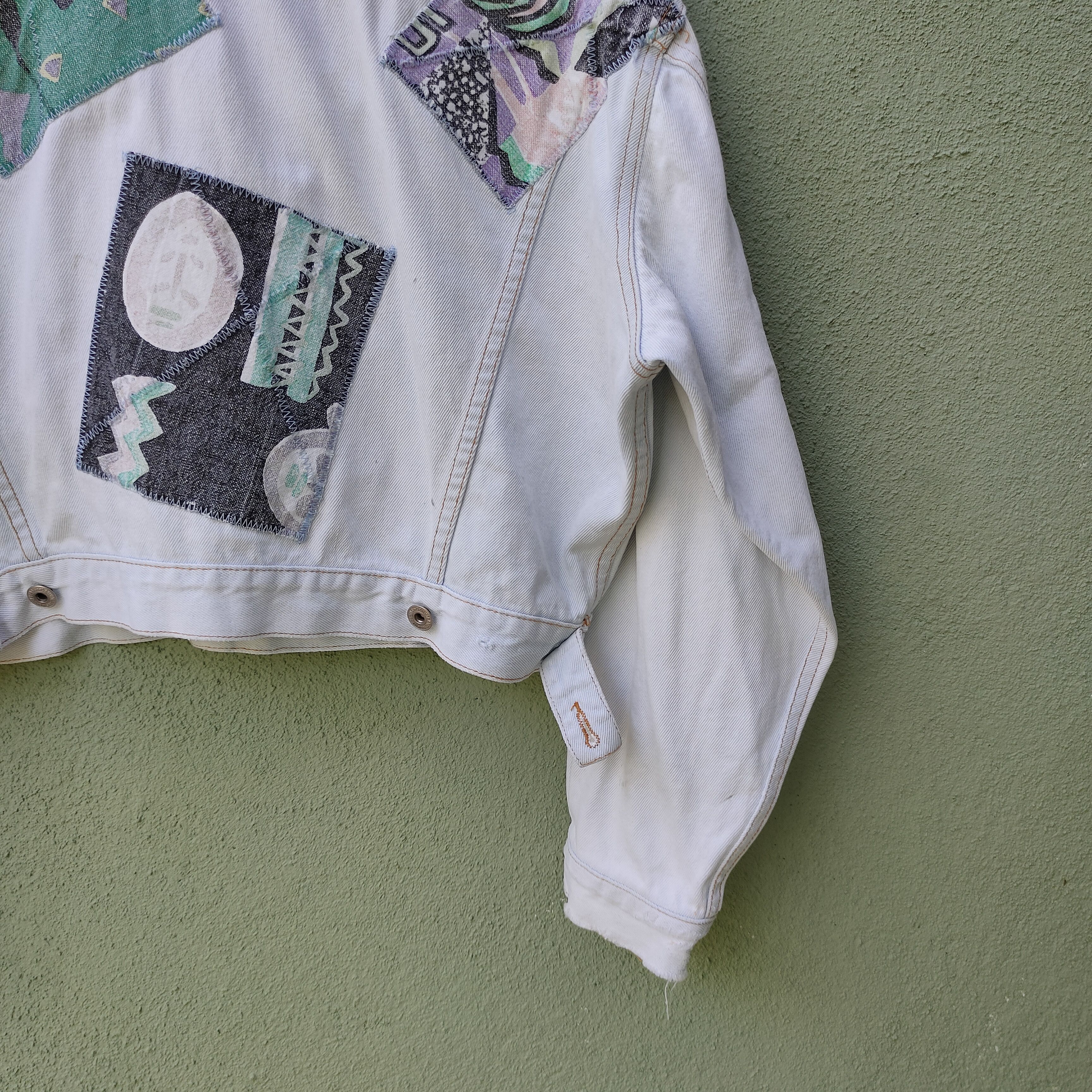 Vintage Vintage DAILY JEANS Patchwork Style Button Ups Rare Jacket Size US XL / EU 56 / 4 - 14 Thumbnail