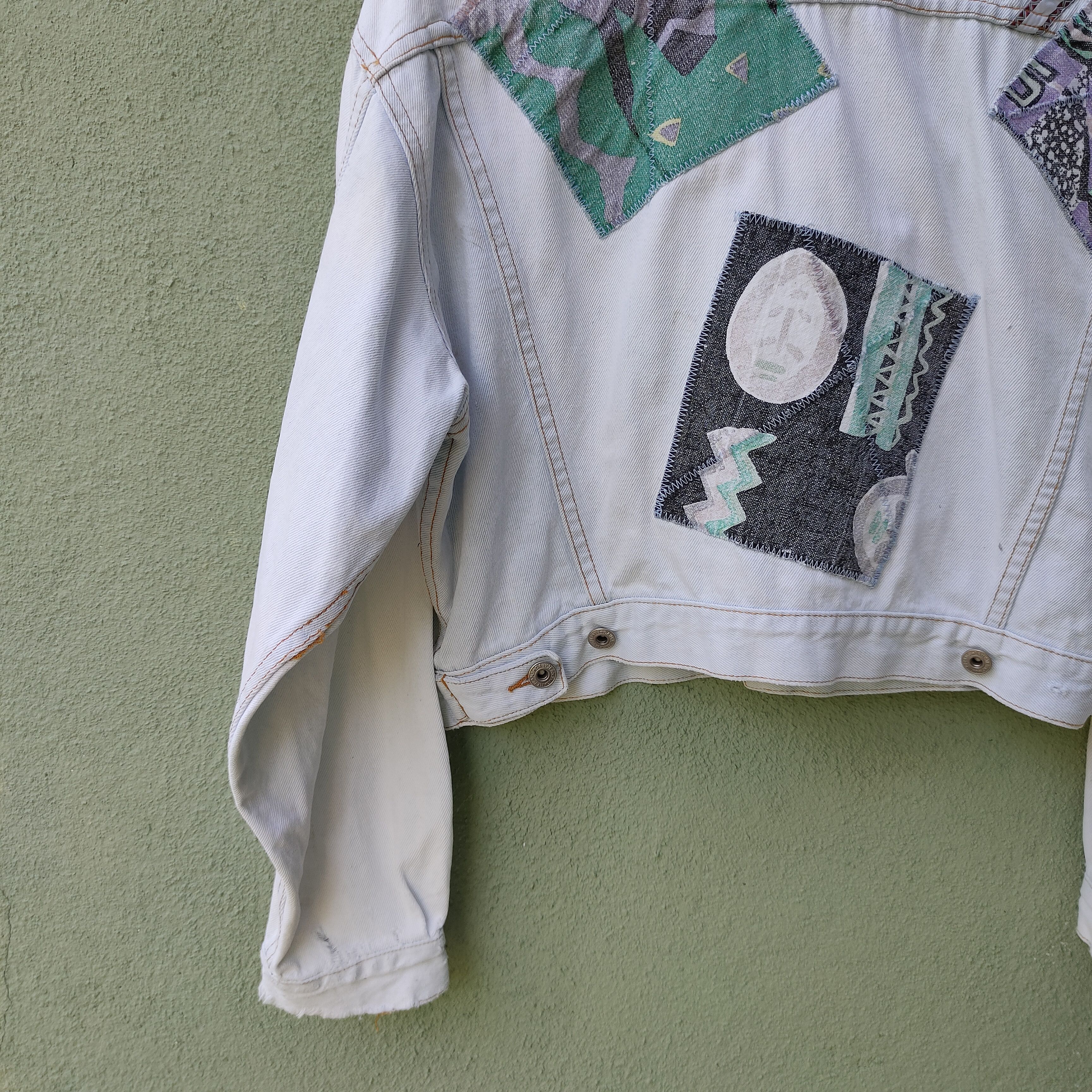 Vintage Vintage DAILY JEANS Patchwork Style Button Ups Rare Jacket Size US XL / EU 56 / 4 - 15 Thumbnail