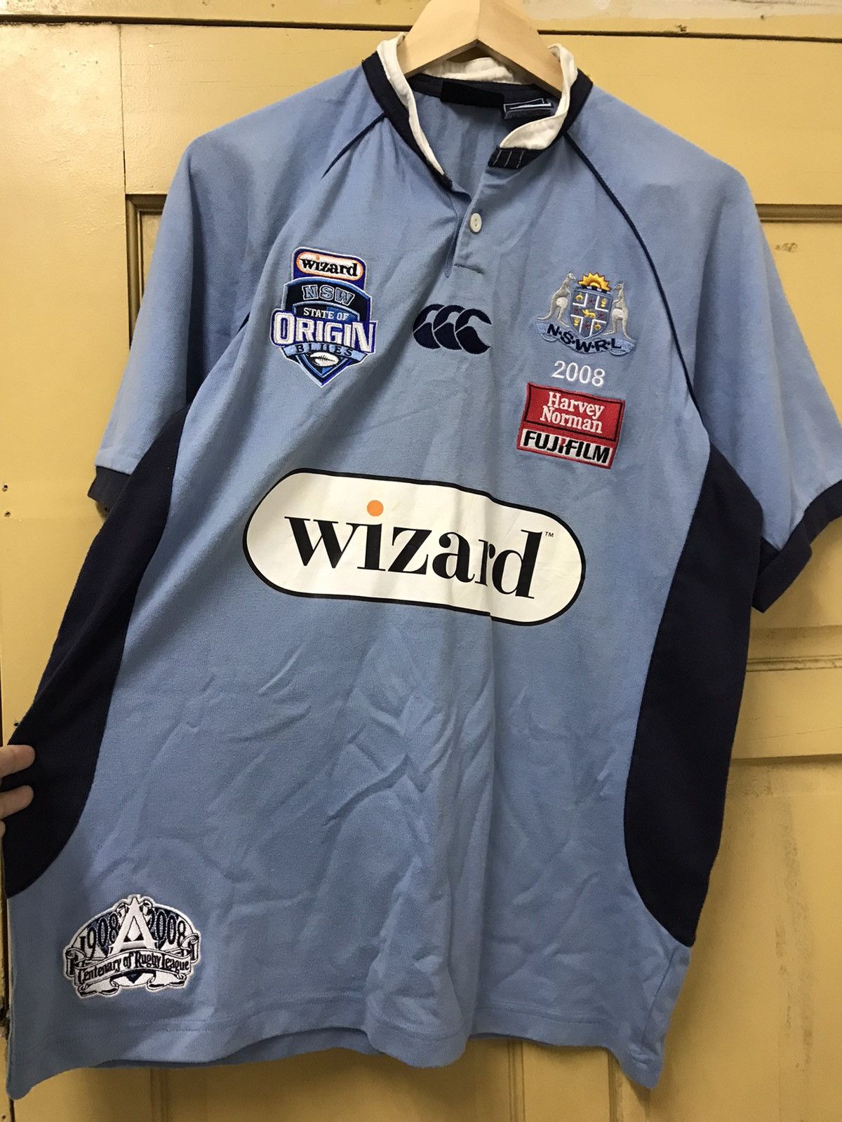 Canterbury of New Zealand Canterbury N.S.W.R.L Origin Blues Wizard Rugby Shirt Size US M / EU 48-50 / 2 - 16 Thumbnail