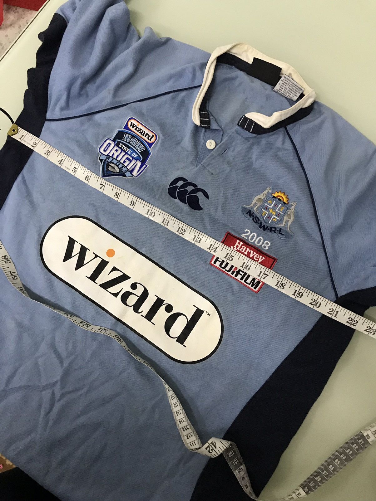 Canterbury of New Zealand Canterbury N.S.W.R.L Origin Blues Wizard Rugby Shirt Size US M / EU 48-50 / 2 - 22 Thumbnail