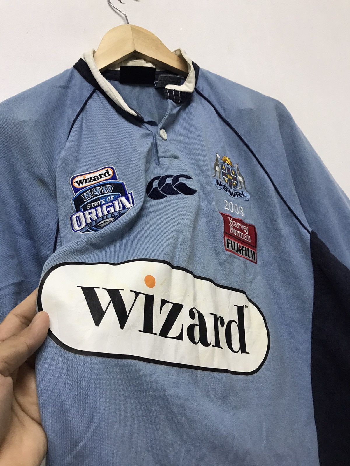 Canterbury of New Zealand Canterbury N.S.W.R.L Origin Blues Wizard Rugby Shirt Size US M / EU 48-50 / 2 - 6 Thumbnail