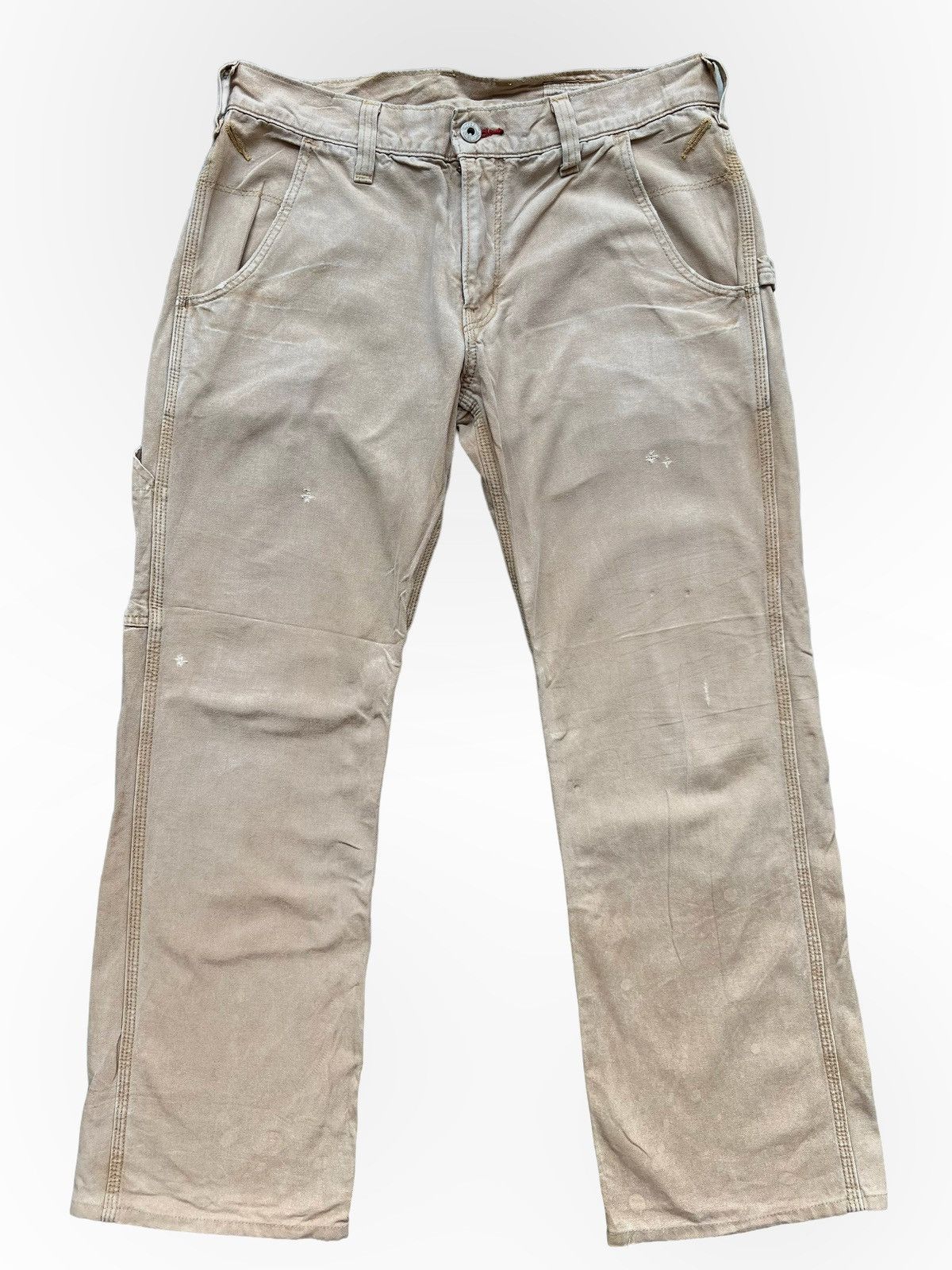 image of Carhartt x Dickies Vintage Edwin Workwear Baggy Bondage Multipocket Pants 36X31 in Faded Beige