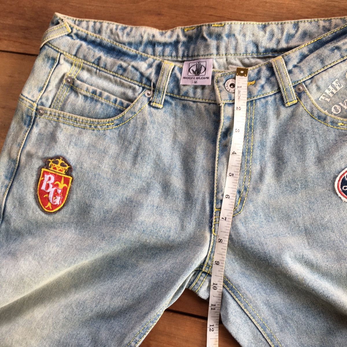 Body Glove Vintage Body Glove Patch Work Flare ERD GRUNGE JEANS Size US 32 / EU 48 - 5 Thumbnail
