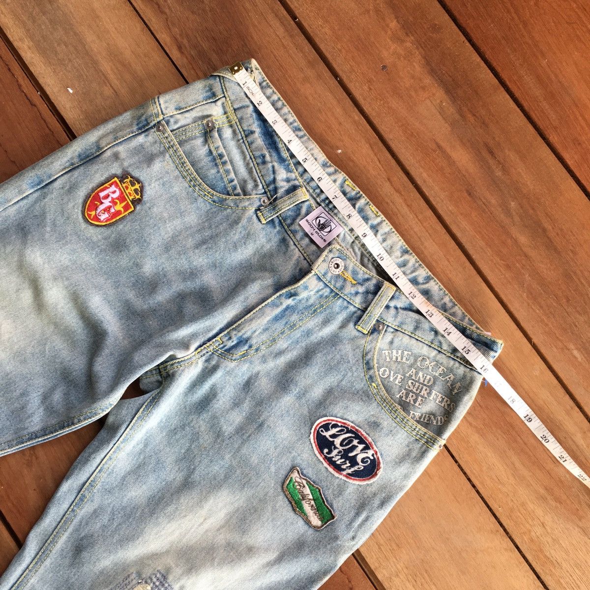 Body Glove Vintage Body Glove Patch Work Flare ERD GRUNGE JEANS Size US 32 / EU 48 - 4 Thumbnail