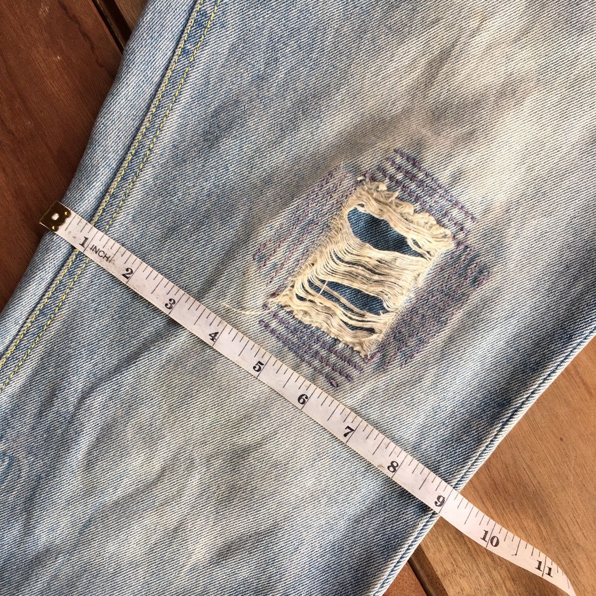 Body Glove Vintage Body Glove Patch Work Flare ERD GRUNGE JEANS Size US 32 / EU 48 - 7 Thumbnail