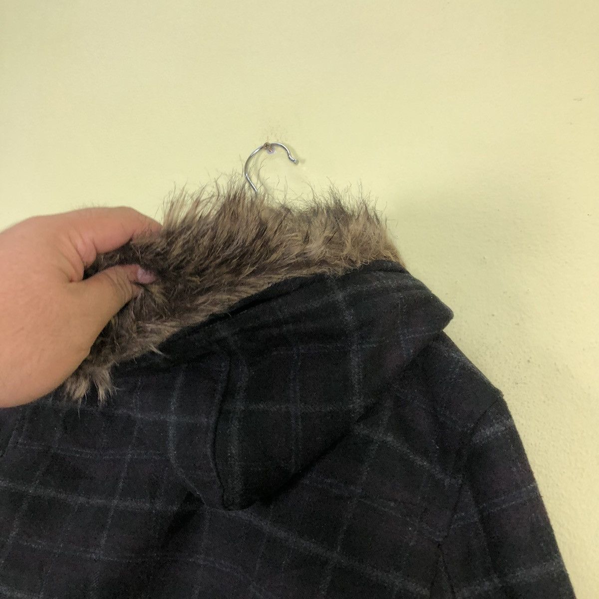 In The Attic VINTAGE CHORE BIKER JACKET IN THE ATTIC TARTAN FUR HOODIE Size US L / EU 52-54 / 3 - 14 Thumbnail