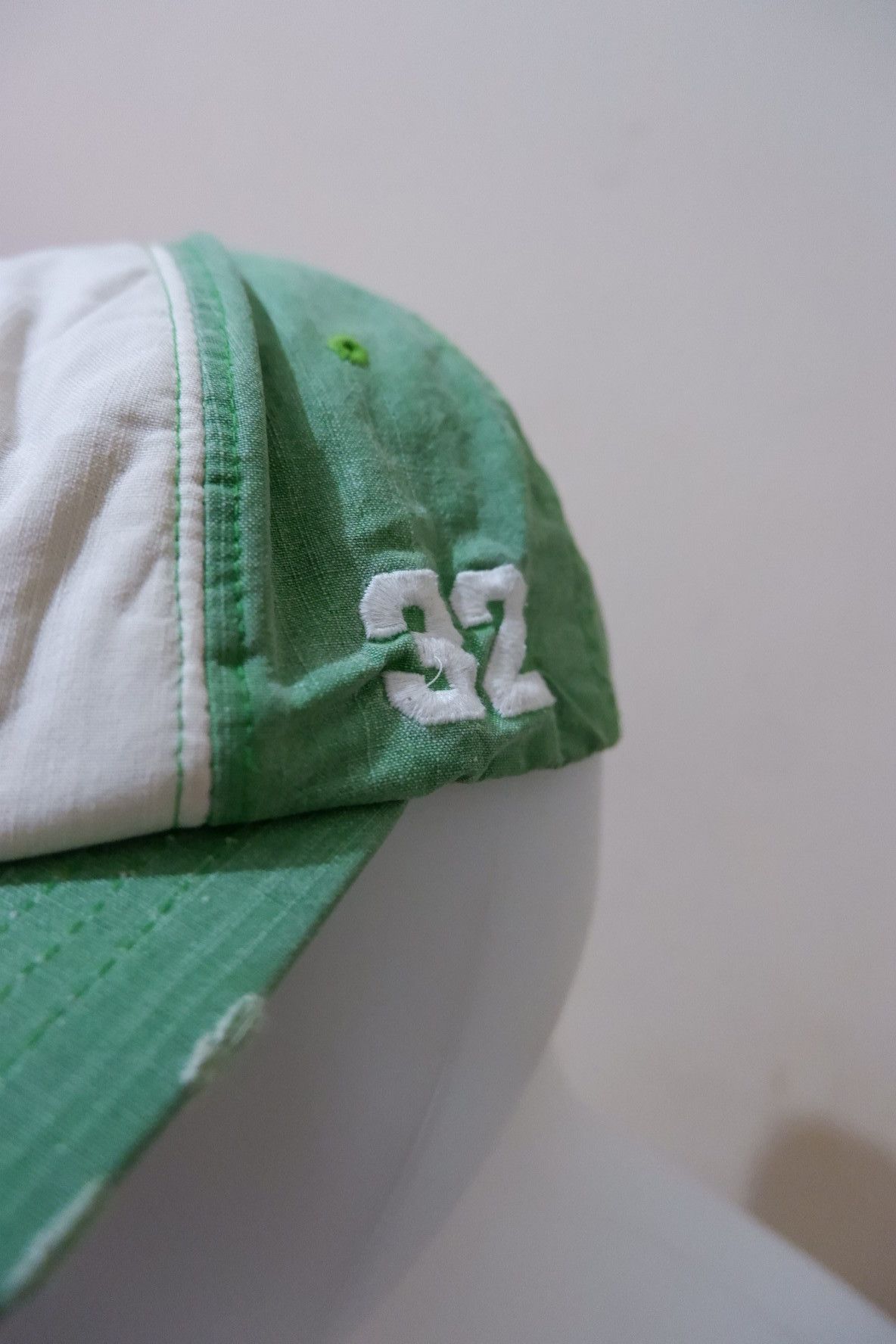 Von Dutch Vondutch White Green Distresed Hat Cap Size ONE SIZE - 5 Thumbnail