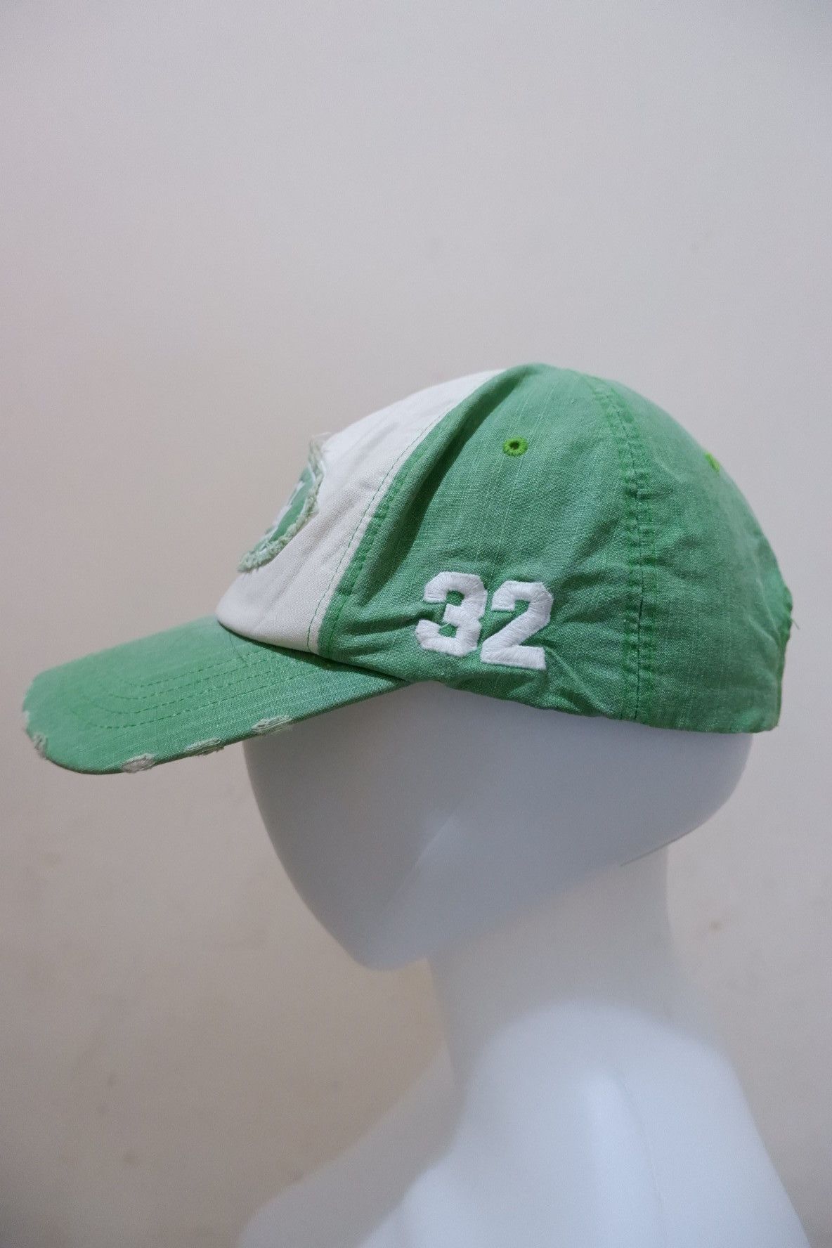 Von Dutch Vondutch White Green Distresed Hat Cap Size ONE SIZE - 4 Thumbnail