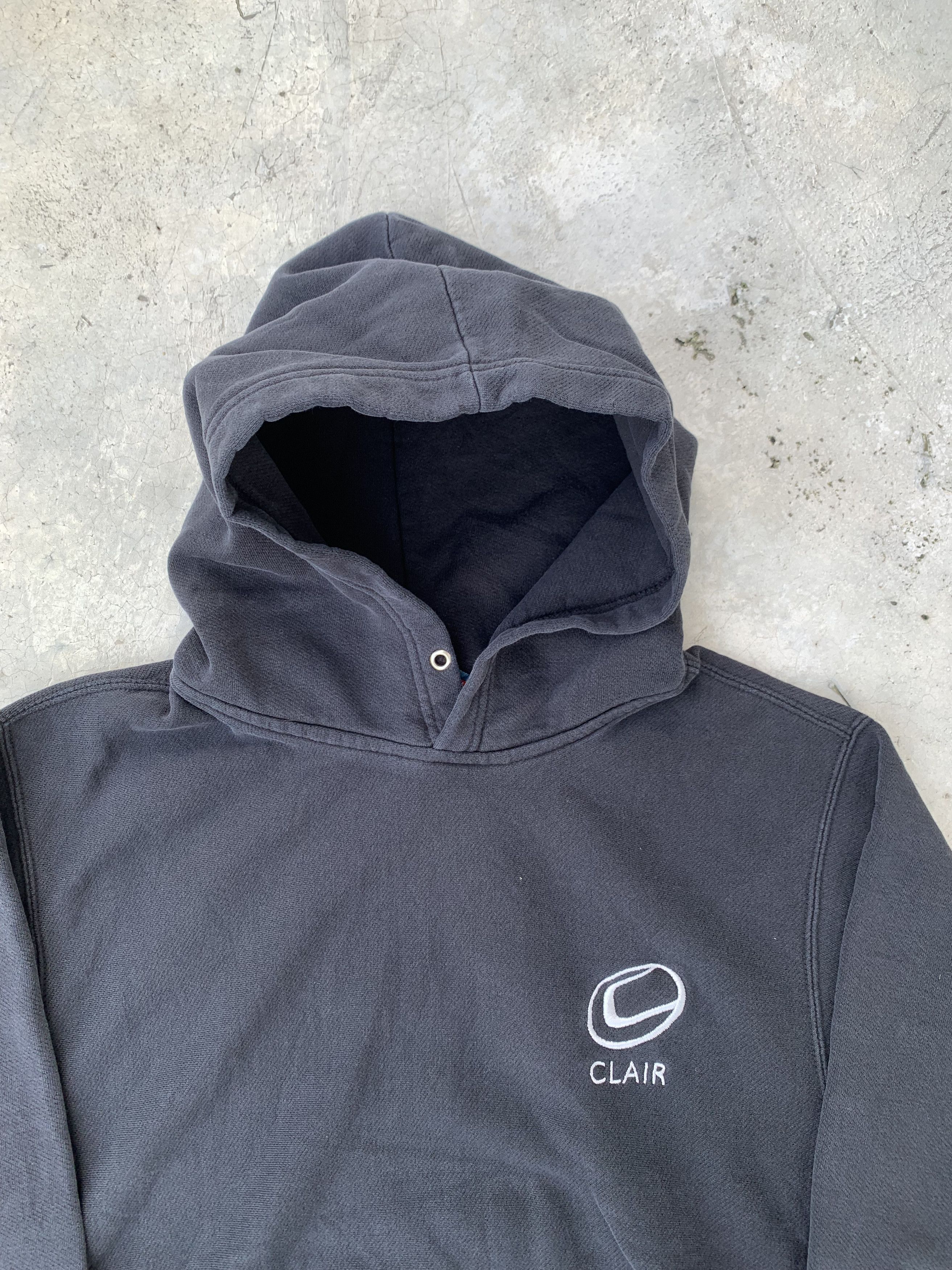Vintage Vintage Clair Logo Light Distressed Sunfaded Hoodie Size US S / EU 44-46 / 1 - 5 Thumbnail