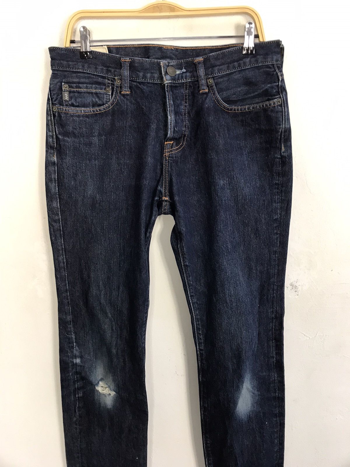 Abercrombie & Fitch × Vintage Abercrombie & Fitch New York Slim Fit Design Indigo Denim Size US 32 / EU 48 - 2 Thumbnail