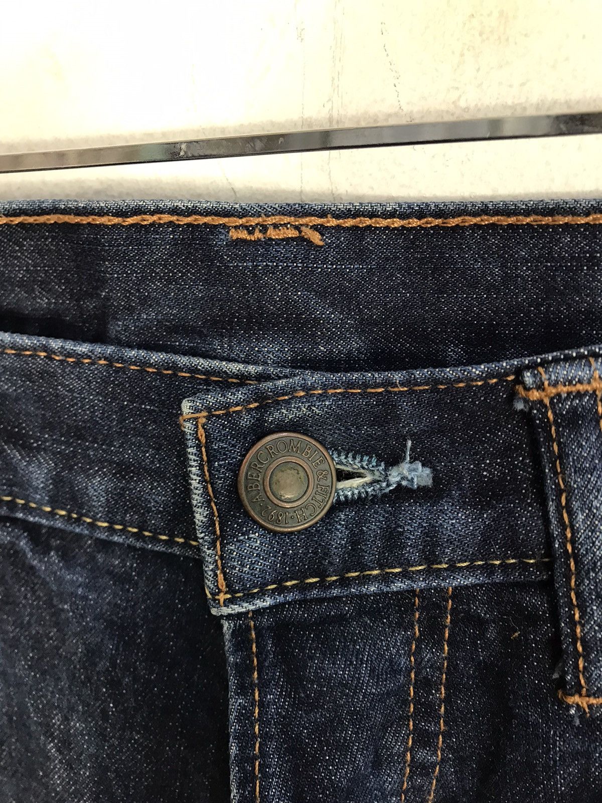 Abercrombie & Fitch × Vintage Abercrombie & Fitch New York Slim Fit Design Indigo Denim Size US 32 / EU 48 - 5 Thumbnail