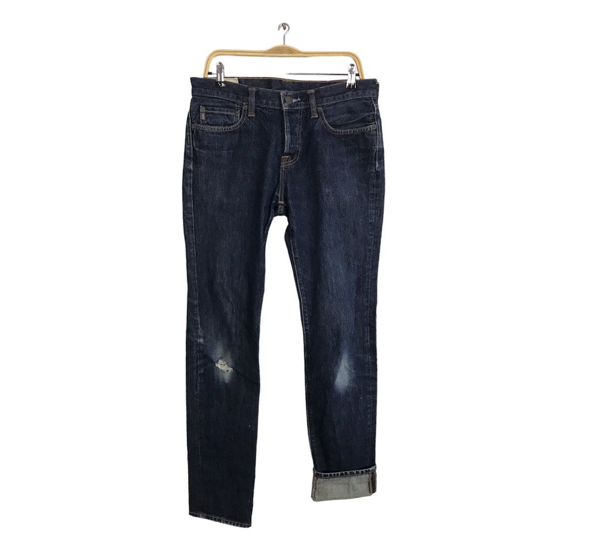 Abercrombie & Fitch × Vintage Abercrombie & Fitch New York Slim Fit Design Indigo Denim Size US 32 / EU 48 - 7 Thumbnail