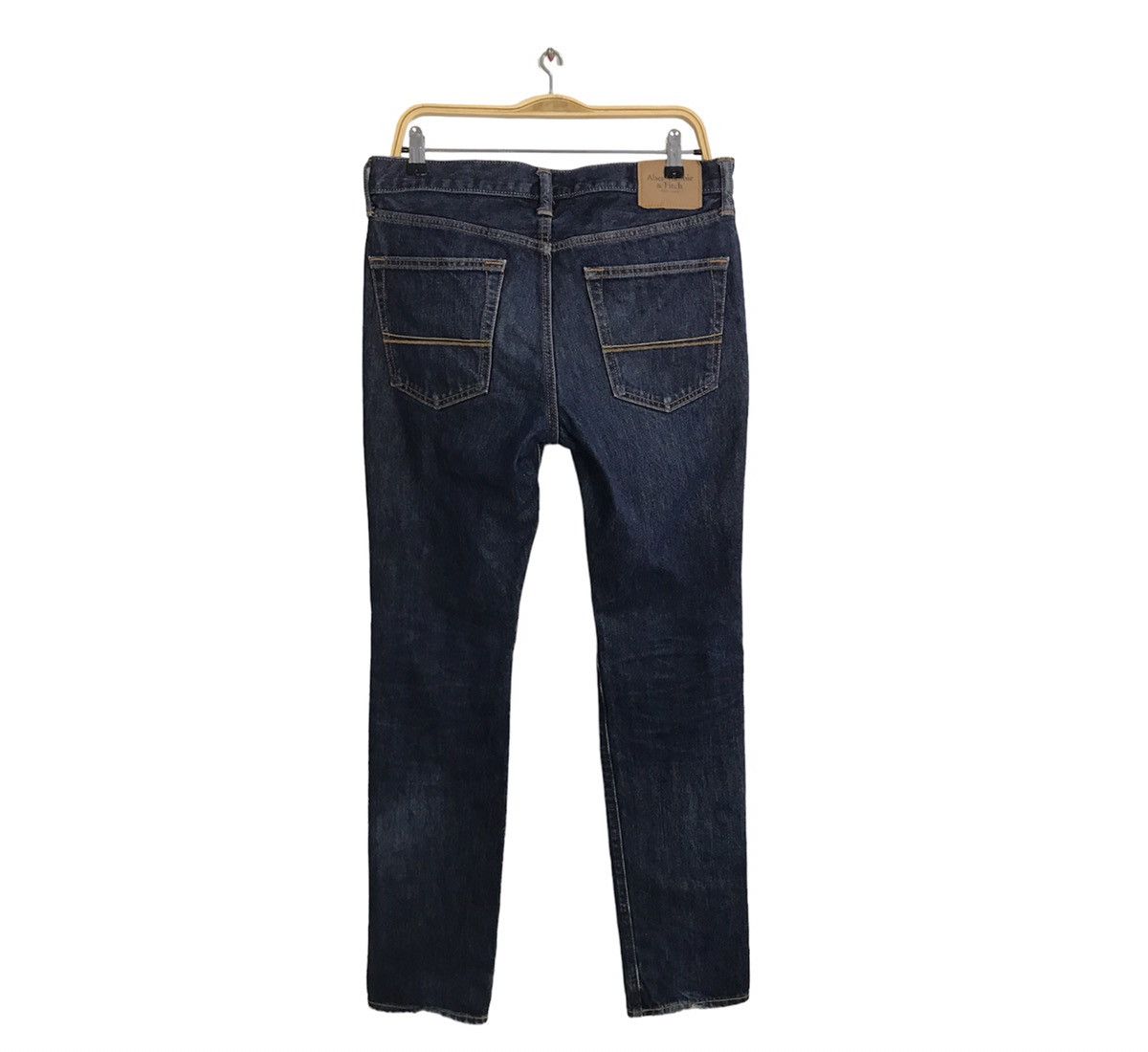 image of Abercrombie Fitch x Vintage Abercrombie & Fitch New York Slim Fit Design Indigo Denim (Size 32)
