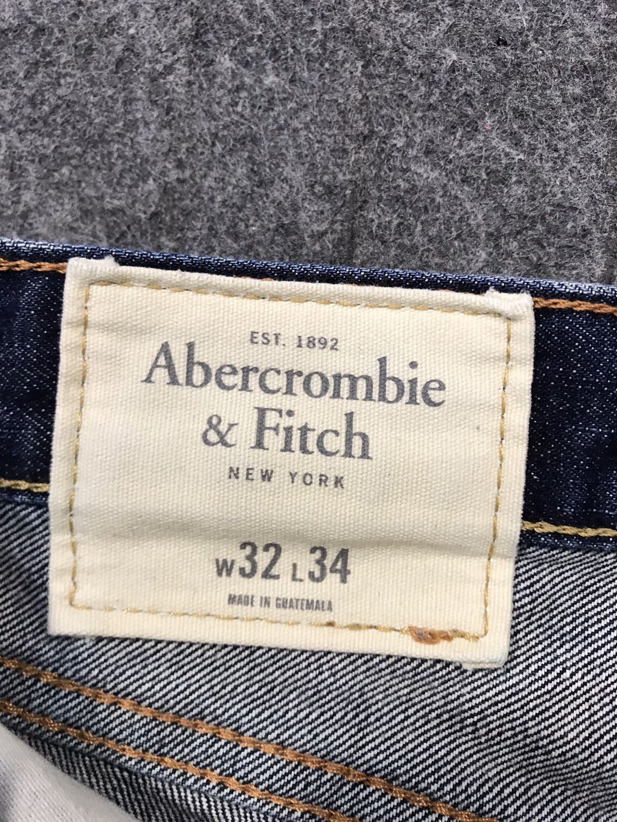 Abercrombie & Fitch × Vintage Abercrombie & Fitch New York Slim Fit Design Indigo Denim Size US 32 / EU 48 - 11 Thumbnail