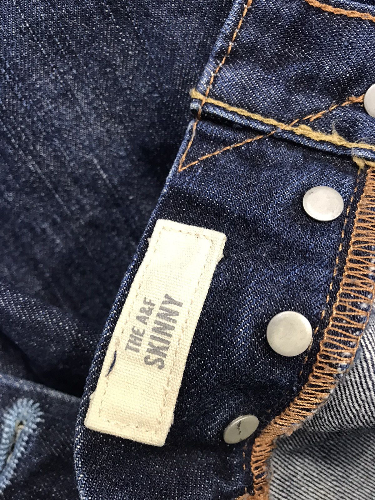 Abercrombie & Fitch × Vintage Abercrombie & Fitch New York Slim Fit Design Indigo Denim Size US 32 / EU 48 - 12 Thumbnail