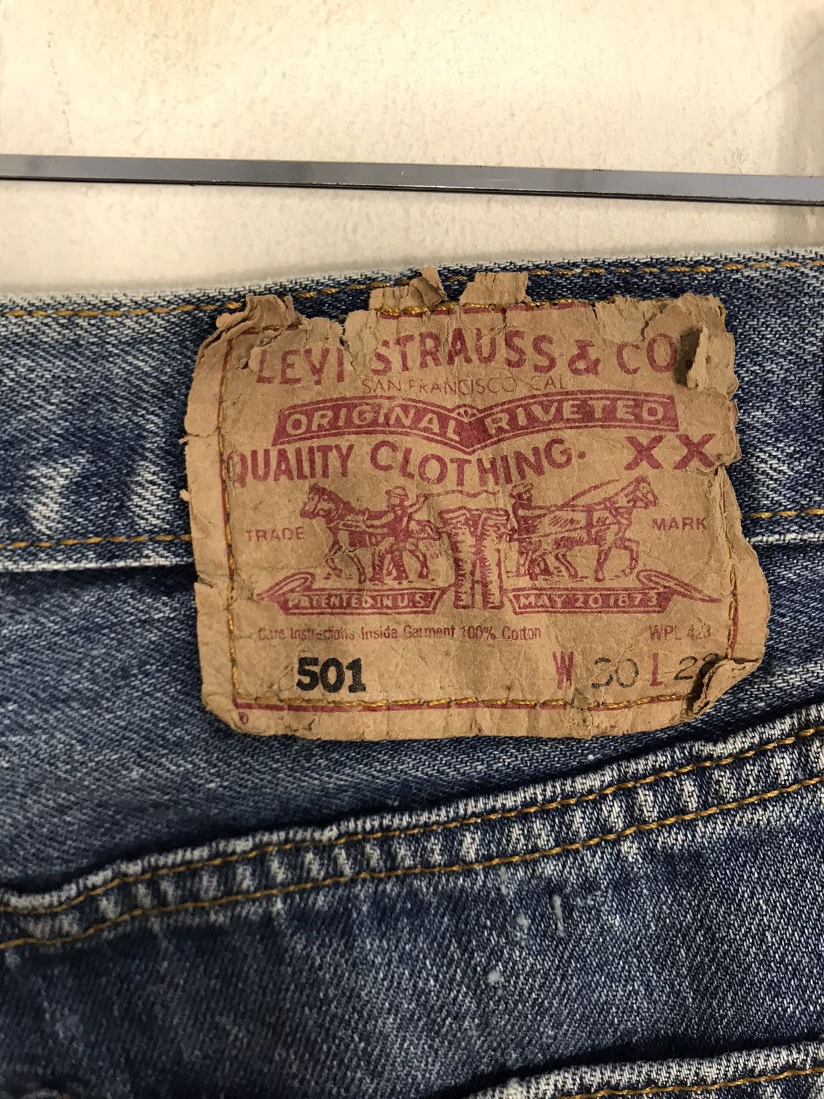 Band Tees Levis 501 Punk Rock Printed Denim Jeans Rocky Horror Size US 28 / EU 44 - 11 Thumbnail